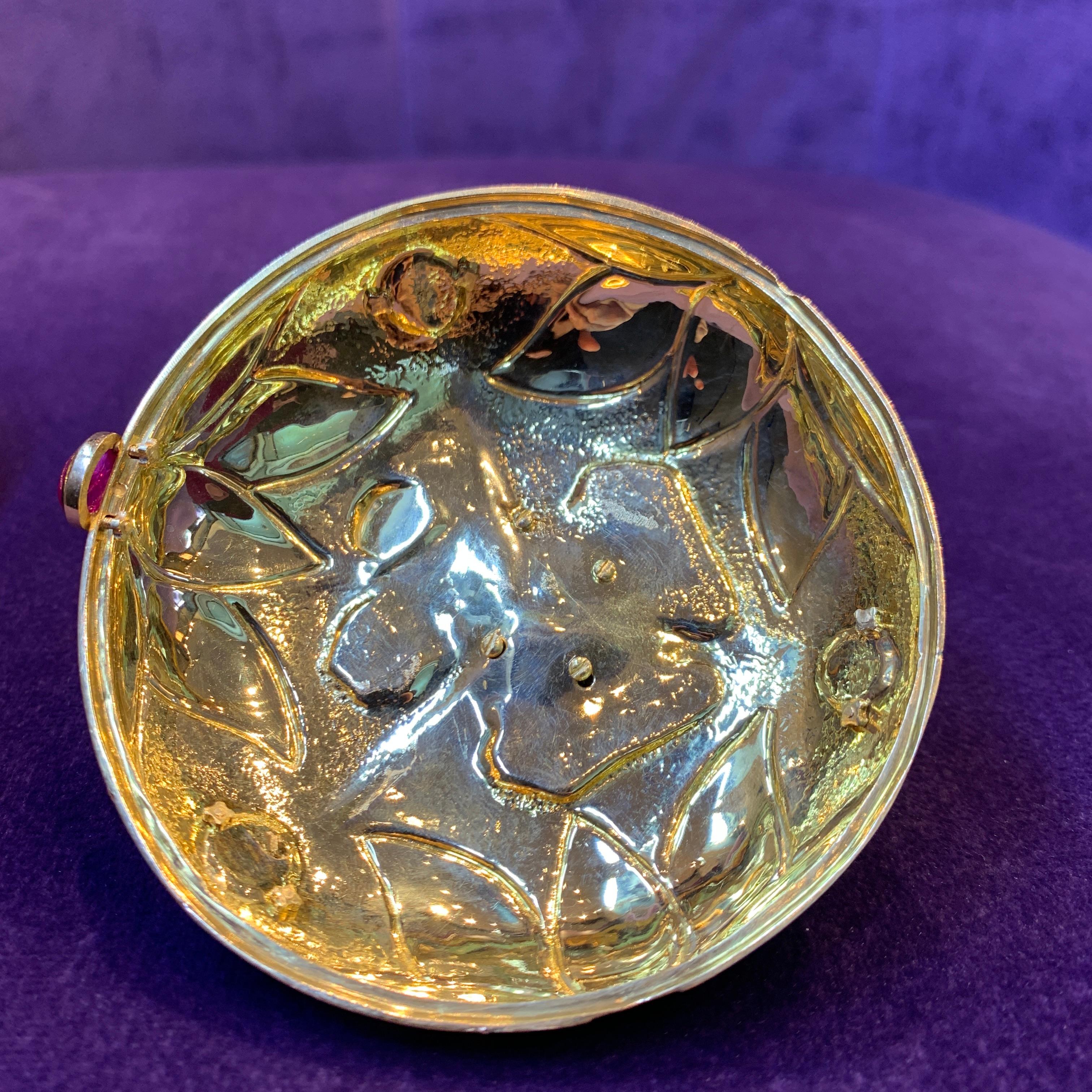 David Webb Multi Gem and Enamel Gold Frog Bowl For Sale 9