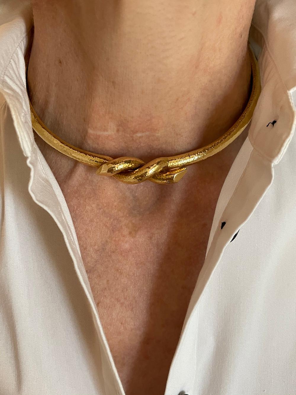 Modern David Webb Nail Choker Necklace For Sale