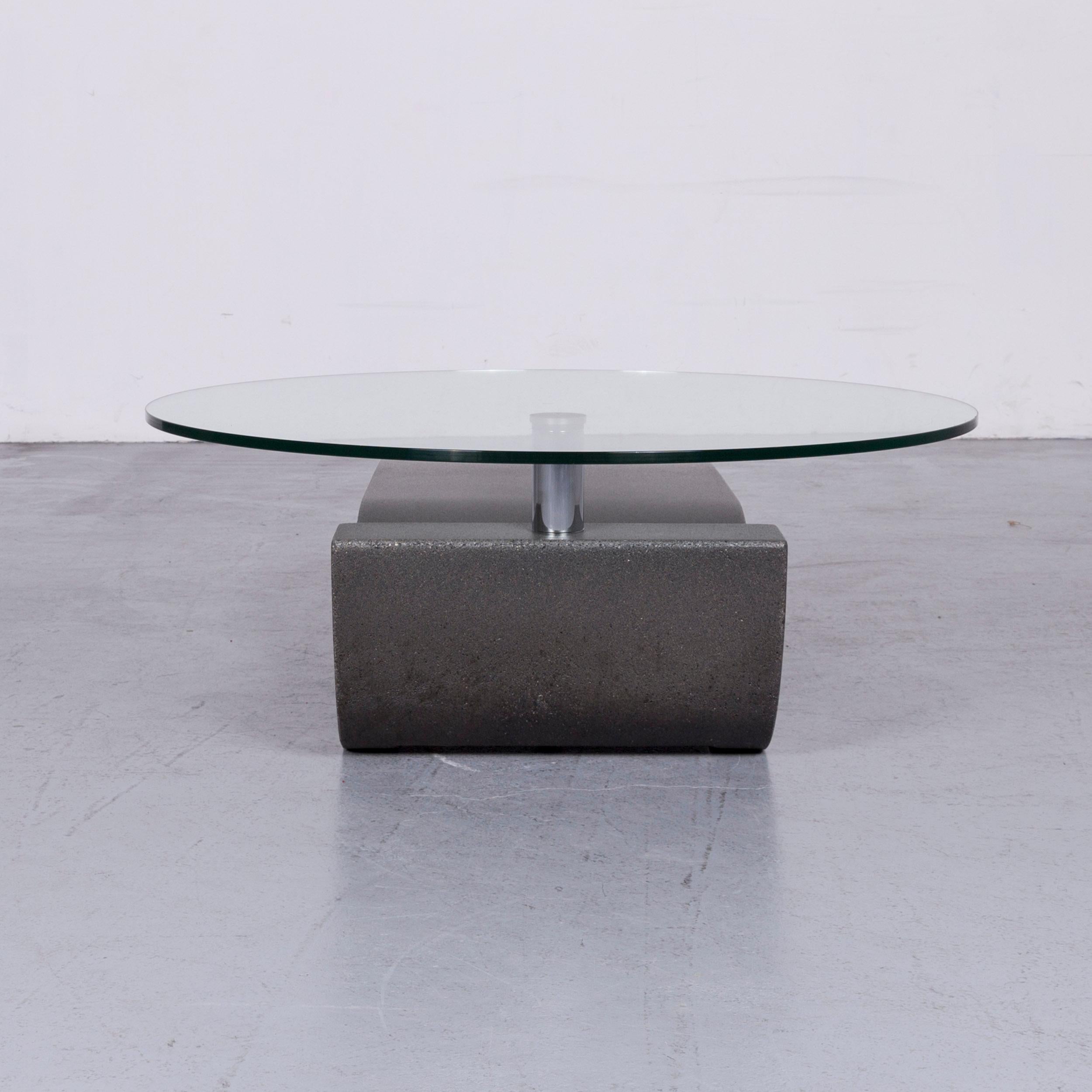 Ronald Schmitt Designer Glass Coffee Table Grey For Sale 4