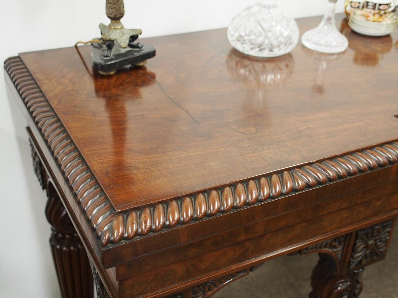 Regency Mahogany Breakfront Hall Table or Serving Table 6