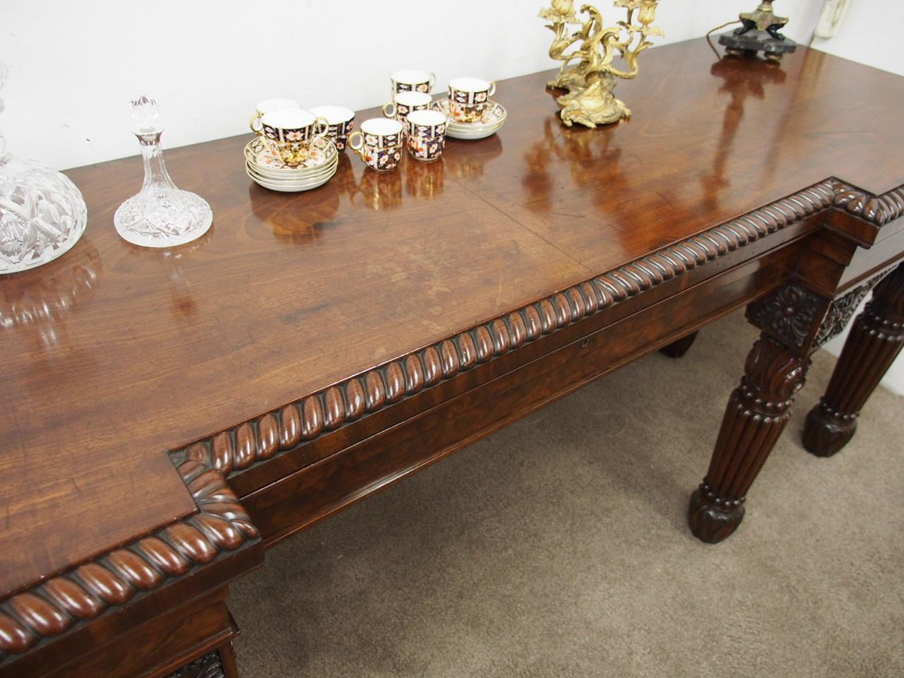 Regency Mahogany Breakfront Hall Table or Serving Table 7