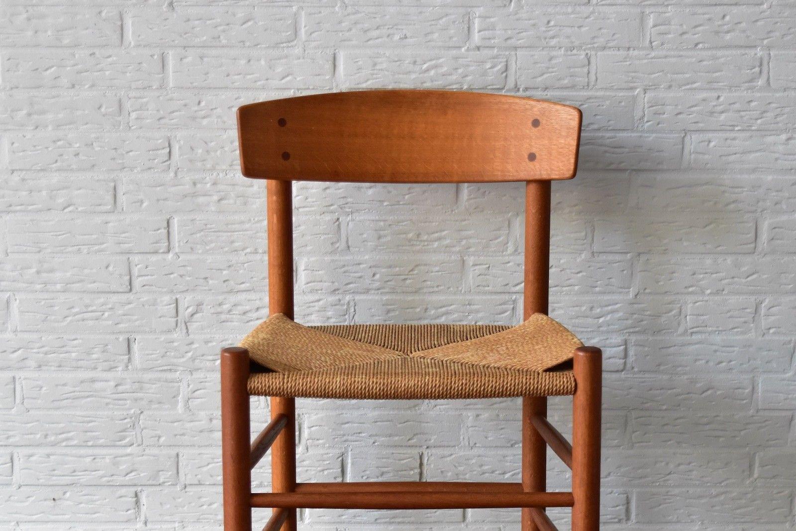 Vintage Oak Børge Mogensen Chairs Produced by J39 FDB Møbler, Denmark 5