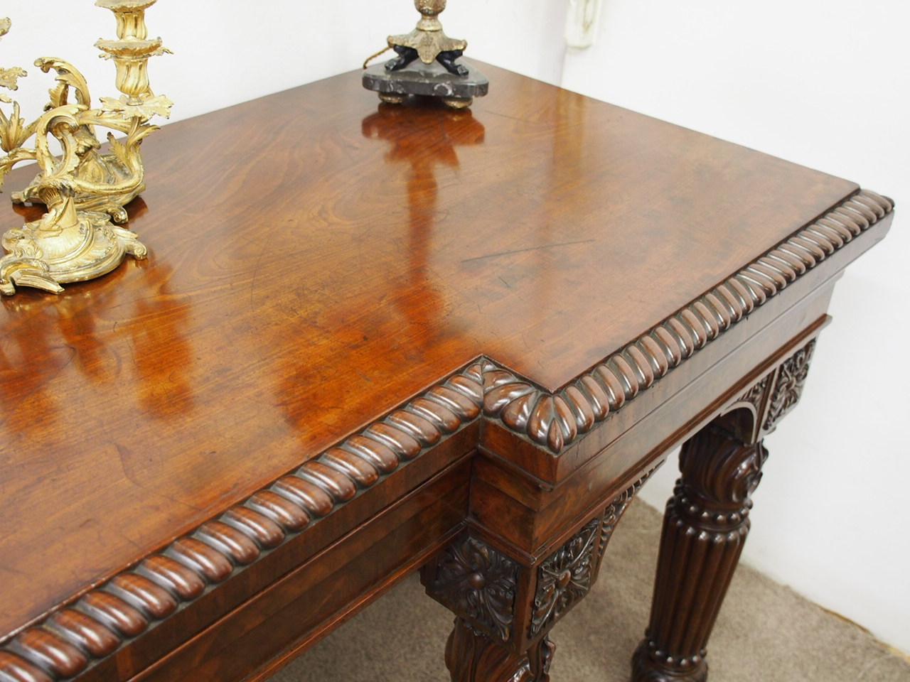 Regency Mahogany Breakfront Hall Table or Serving Table 8