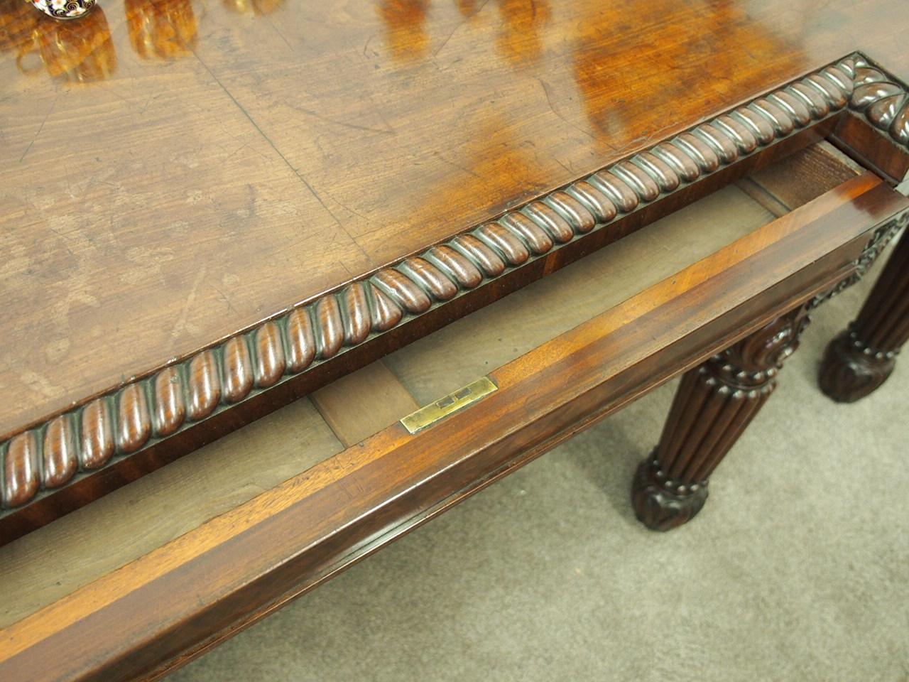 Regency Mahogany Breakfront Hall Table or Serving Table 10