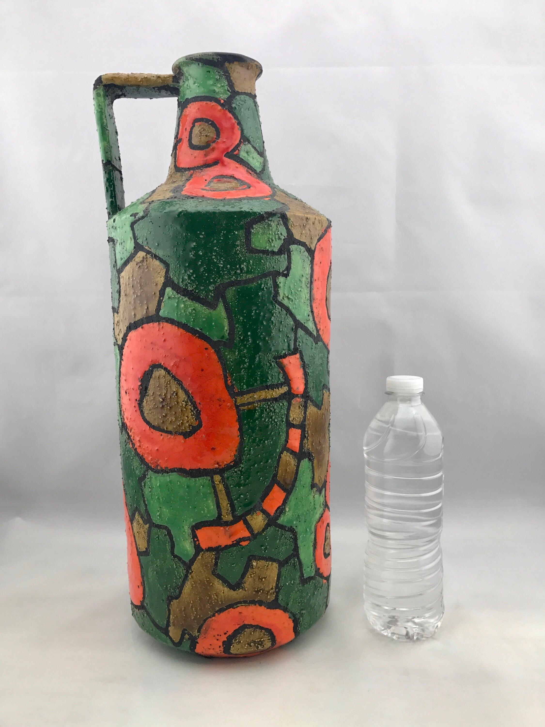 Monumental Jug by Alvino Bagni for Raymor in the Tiffany Decor For Sale 8