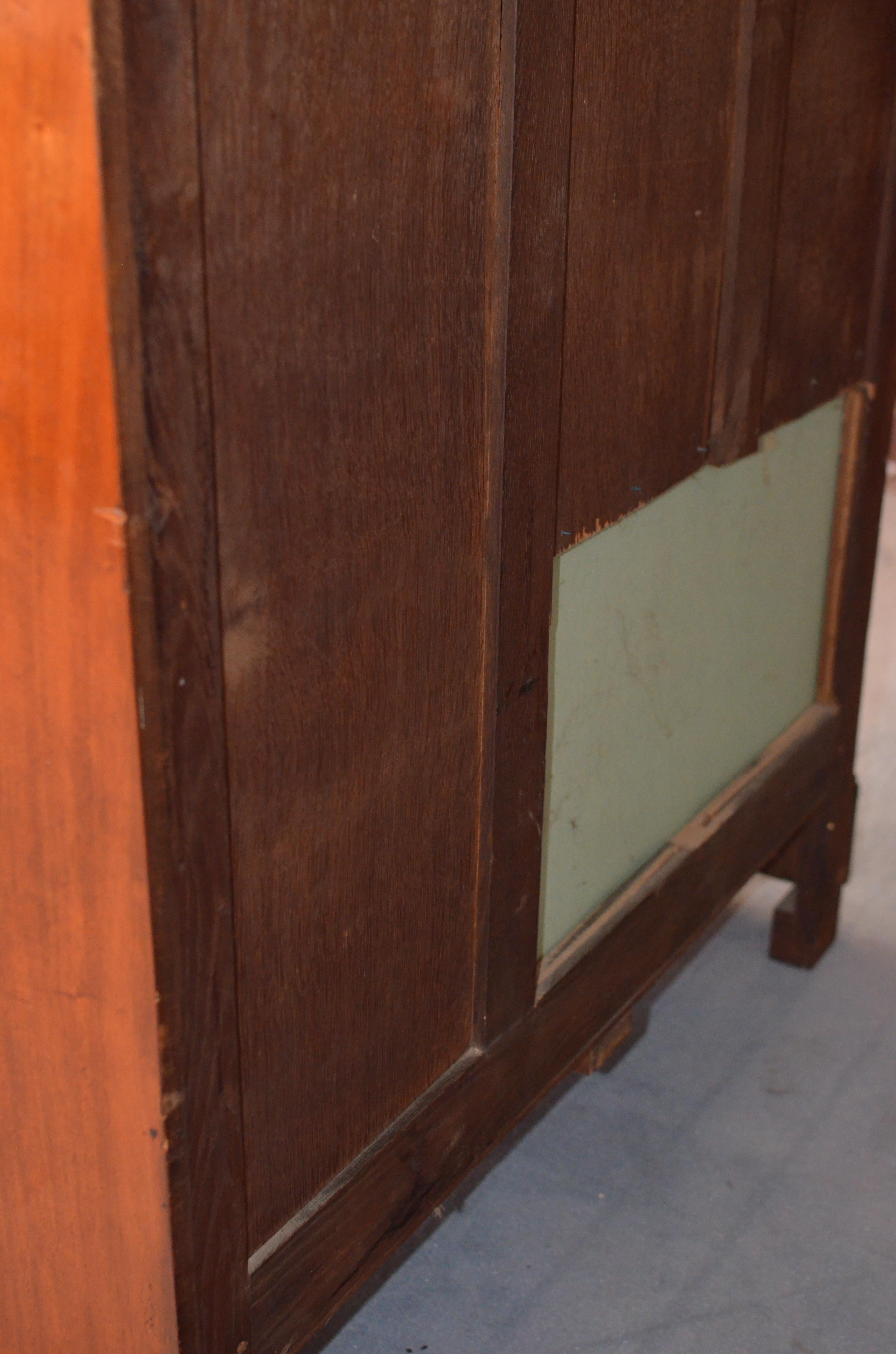 19th Century Rectangular French Bookcase in Louis Philippe Style, Walnut, 1950s For Sale 14