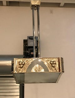 French Art Deco Square Geometric Chandelier