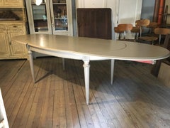 French Laquered Wood Extendible Table with Carved Legs from 1890s