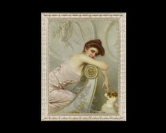 Regard séduisant, d'après une peinture à l'huile de l'artiste de la Belle Époque Vittorio Matteo Corcos