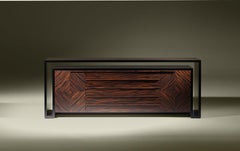 Duplo U Contemporary and Customizable Sideboard in Composed Ebony