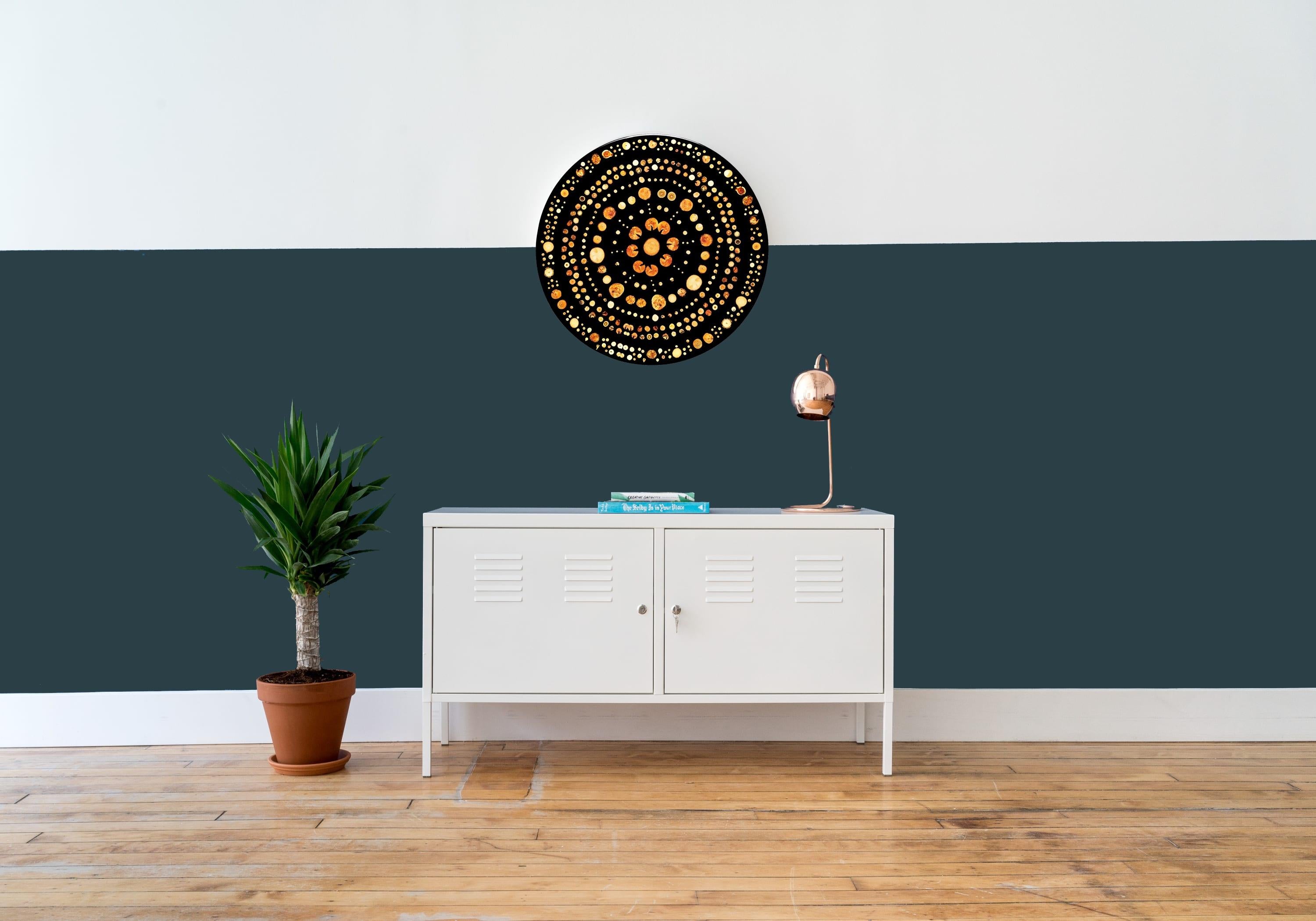 Atlas’ wall hanging features various fruit wood end-grain embedded in ABDB midnight black resin. Complete with pieces necessary to place on wall.

Measures: 23” diameter.

Handmade by Djivan Schapira. Lead time: 6-8 weeks. Ships from New