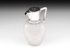 Sterling Silver Lead Crystal Claret Water Jug