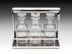 Jacques Adnet Art Deco Chromium Plated Tantalus, 20th Century