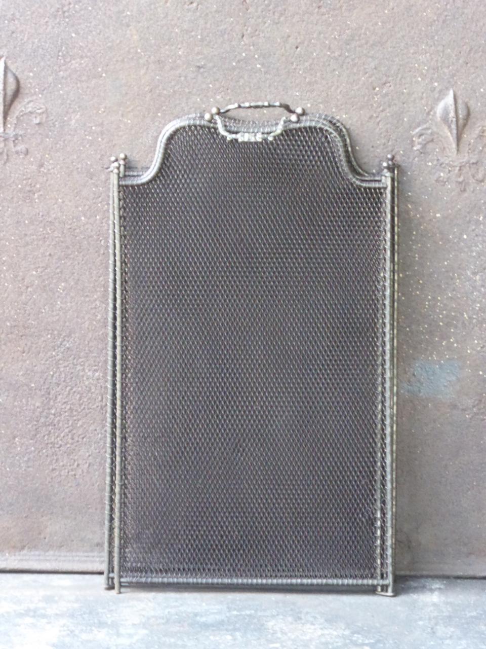19th century French Napoleon III fireplace screen. The screen is made of brass, iron and iron mesh.







 