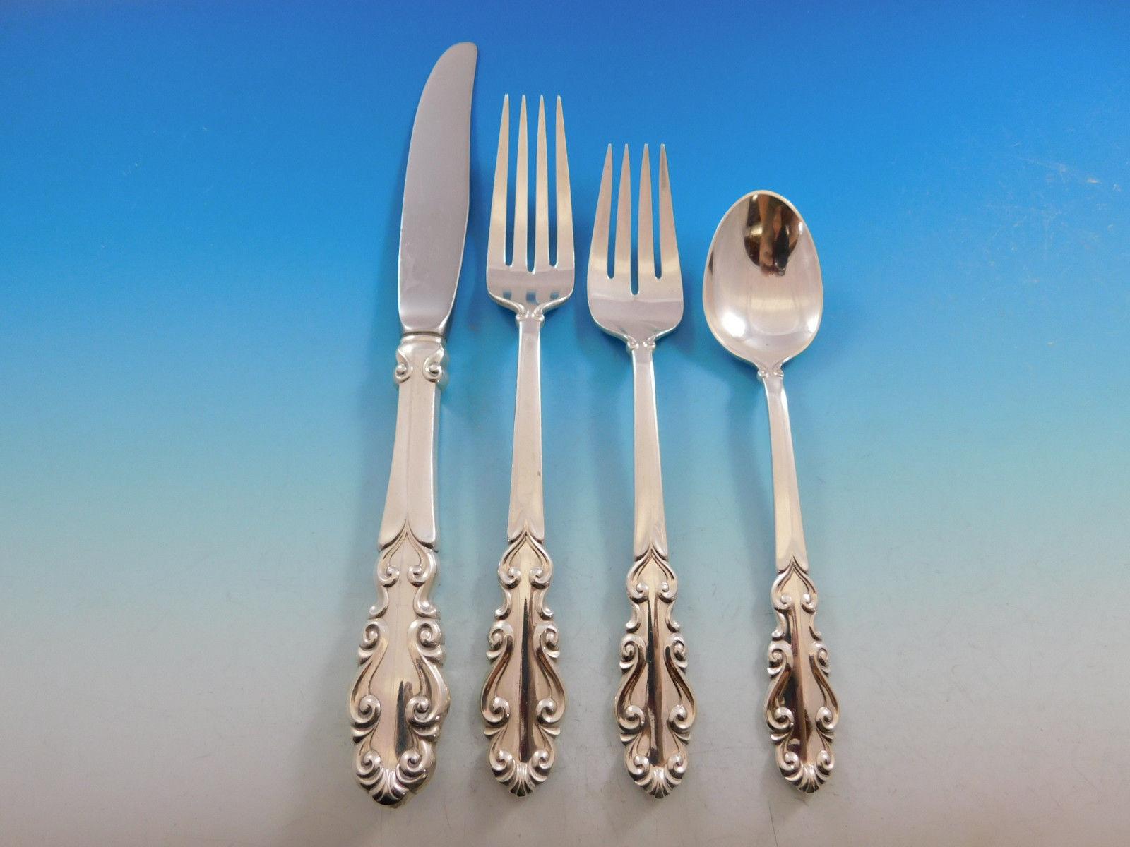 American Esplanade by Towle Sterling Silver Flatware Set for 12 Service 60 Pieces For Sale