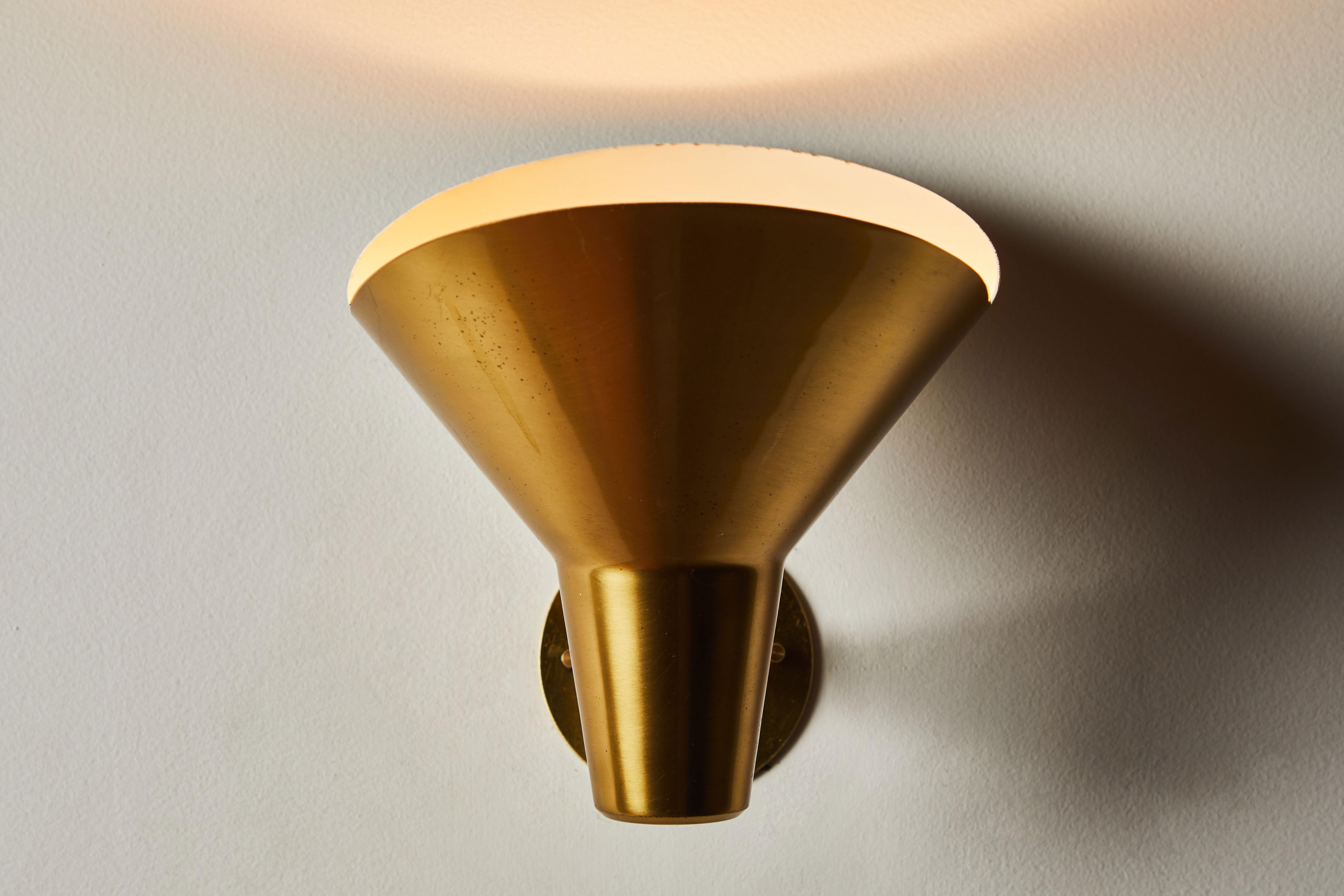 Mid-Century Modern Pair of Brass Sconces by Hans Bergström for Ateljé Lyktan