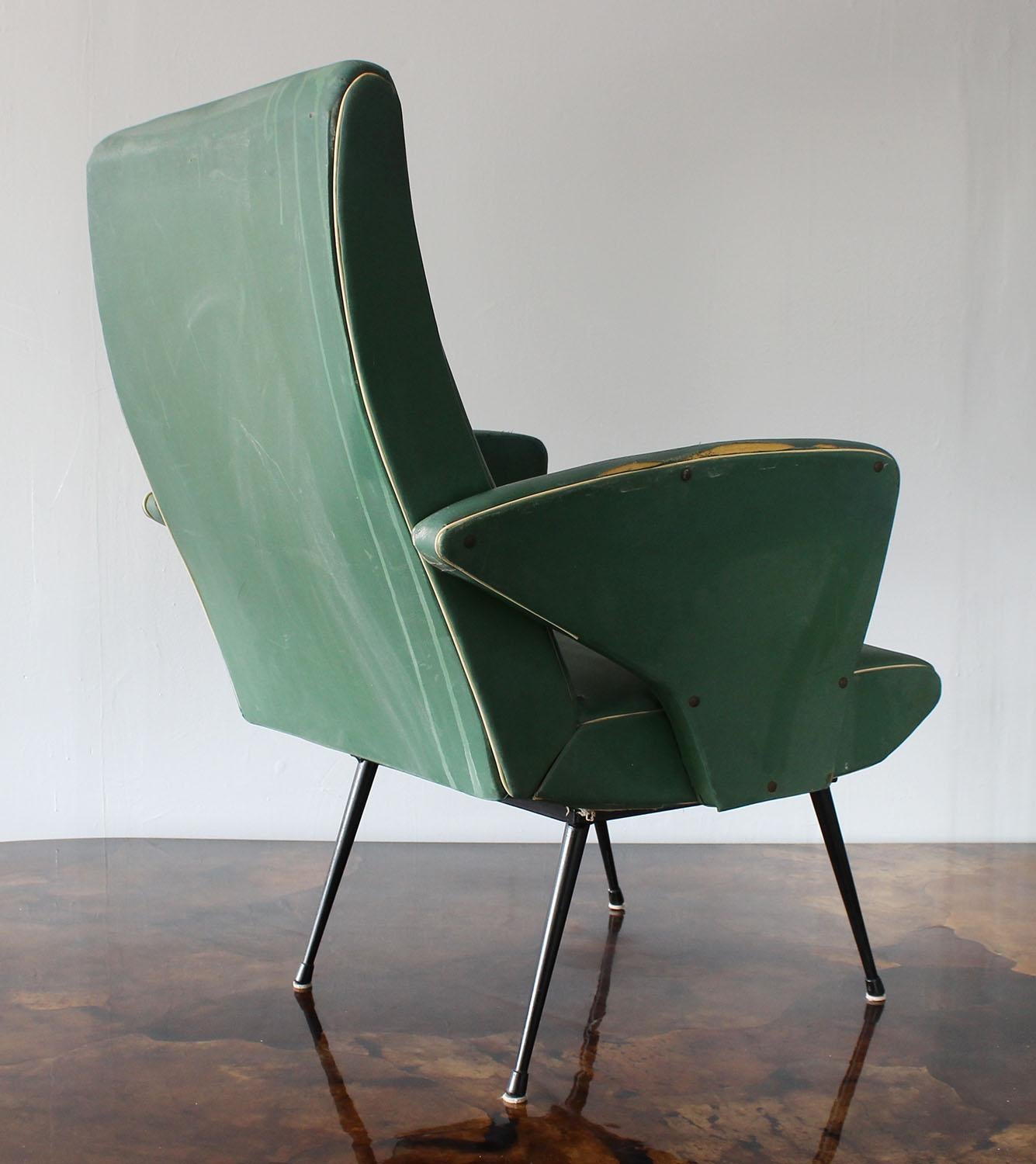 Mid-Century Modern Italian Boomerang Chair For Sale