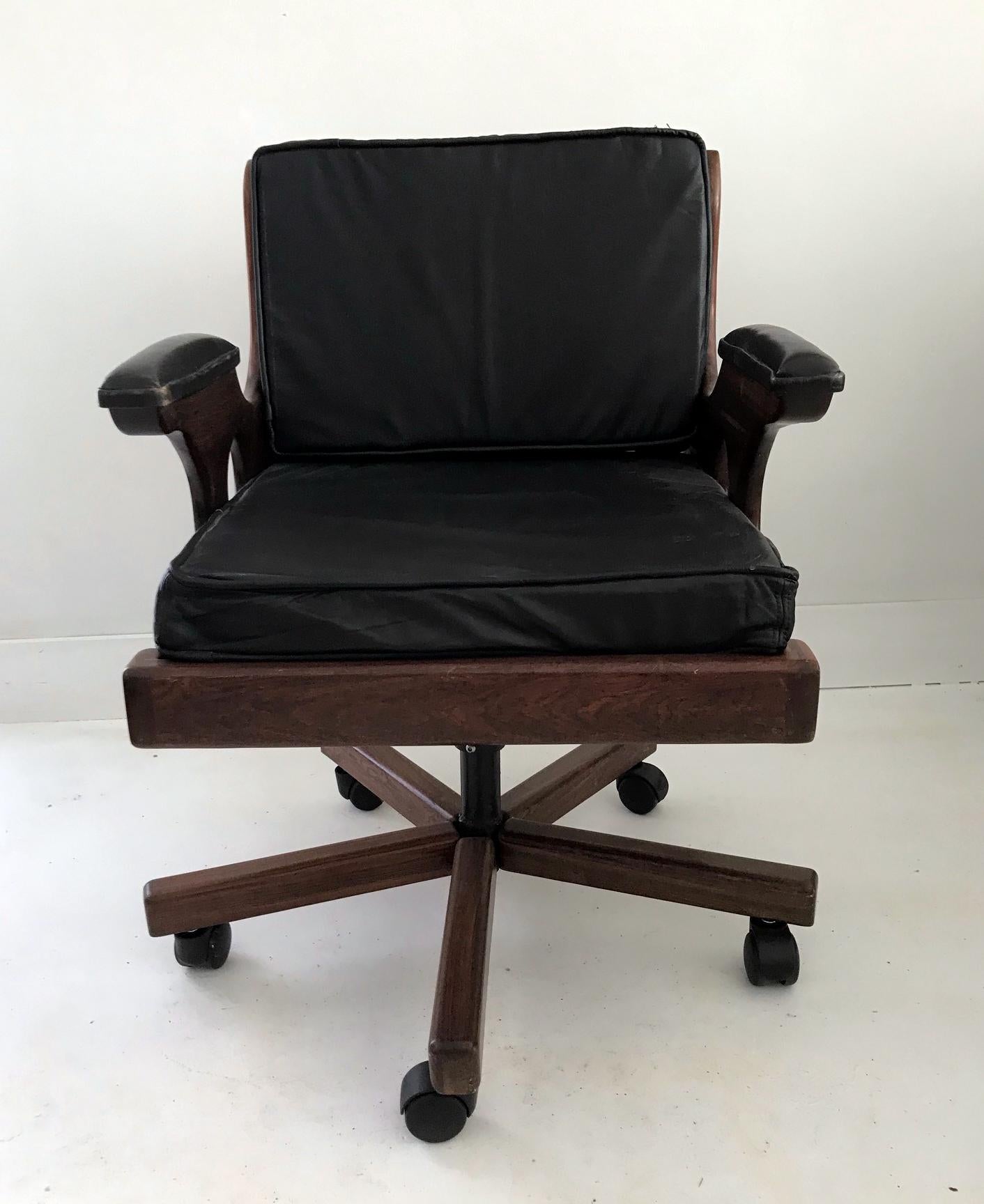 Mid-Century Modern Desk Chair on Castor Don Shoemaker Mexican Modern
