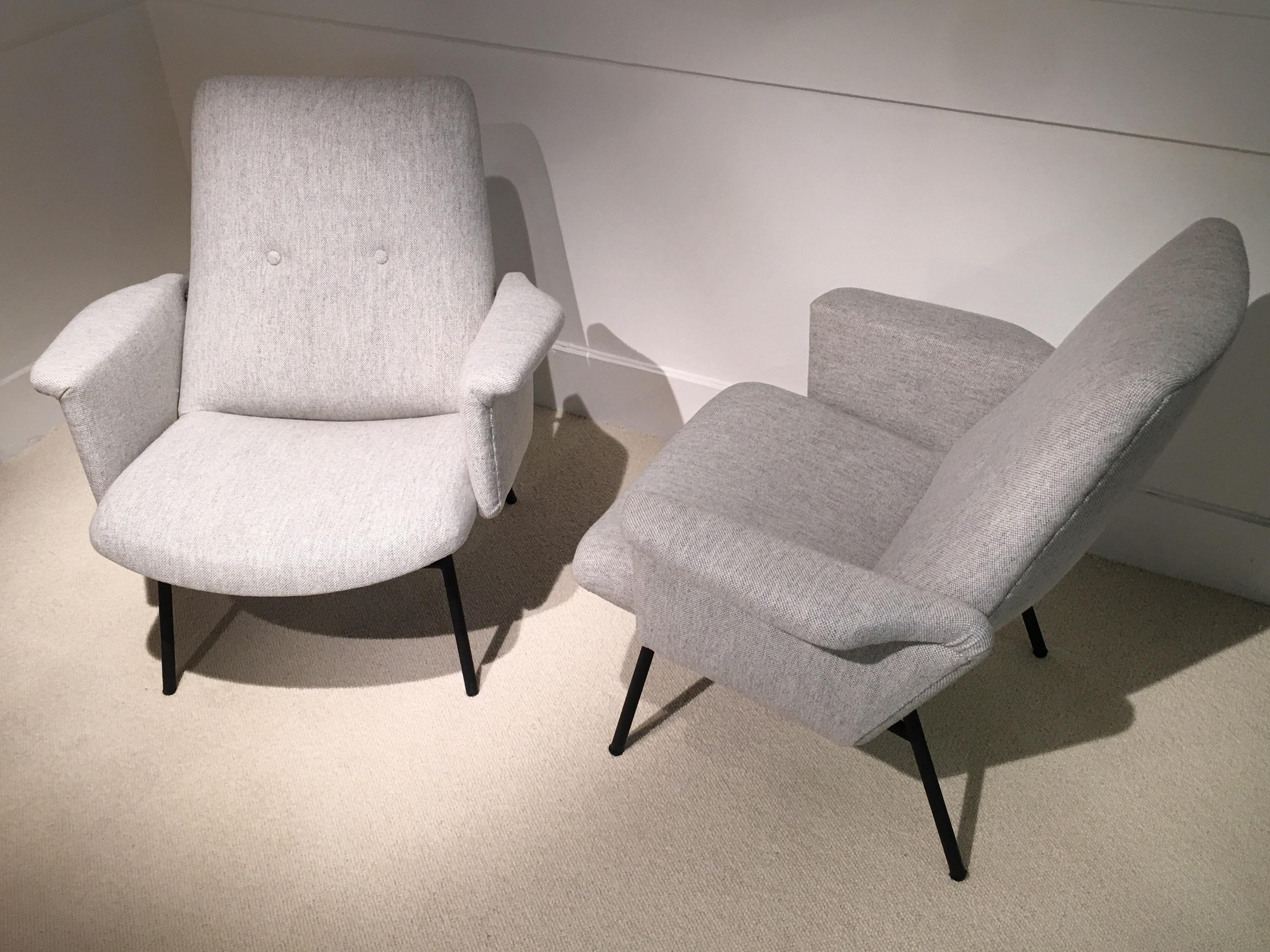French Pair of Sk660 Armchairs by Pierre Guariche