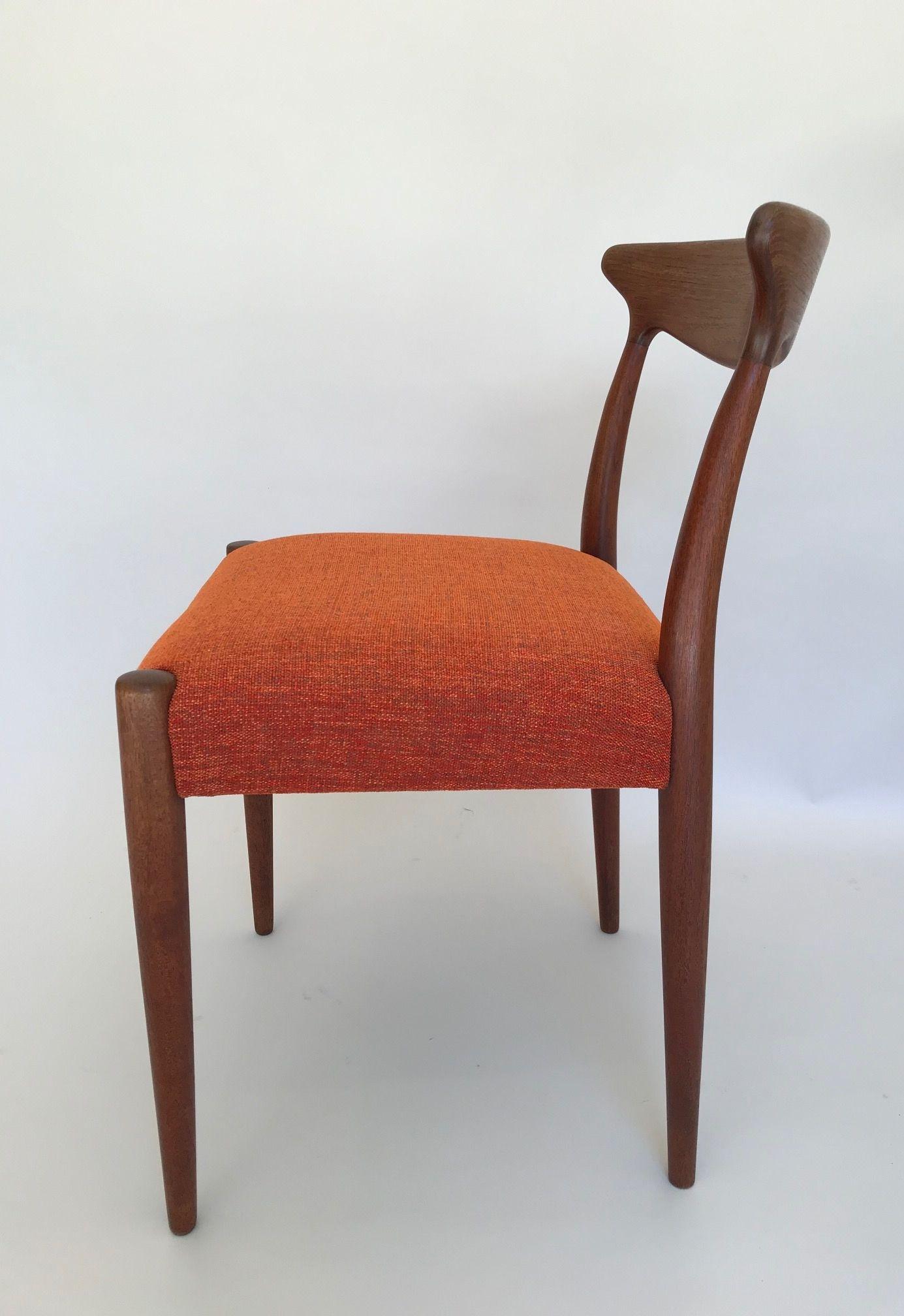 Danish Set of Four Teak Dining Chairs by Arne Hovmand Olsen for Mogens Kold For Sale