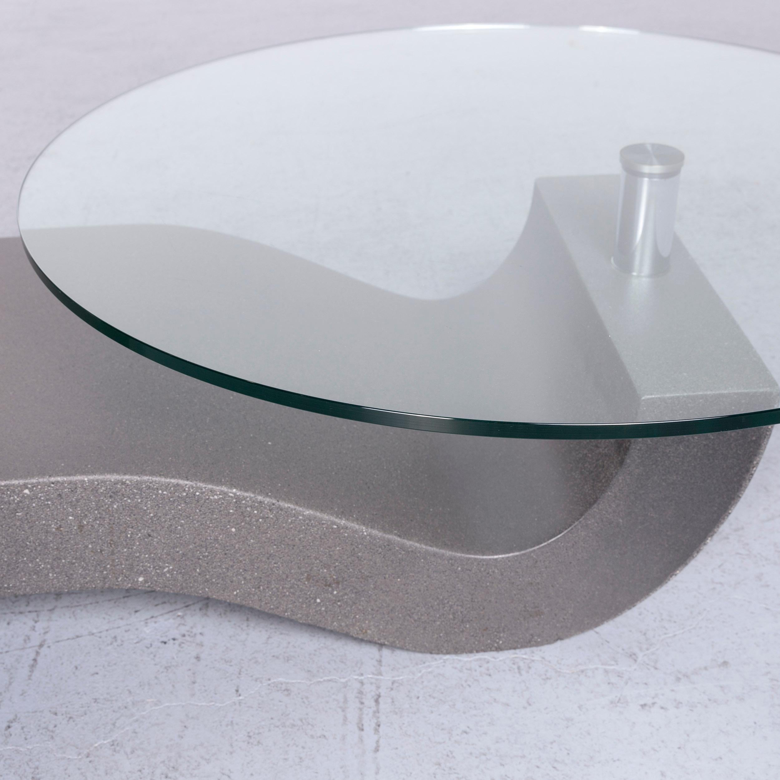 German Ronald Schmitt Designer Glass Coffee Table Grey For Sale