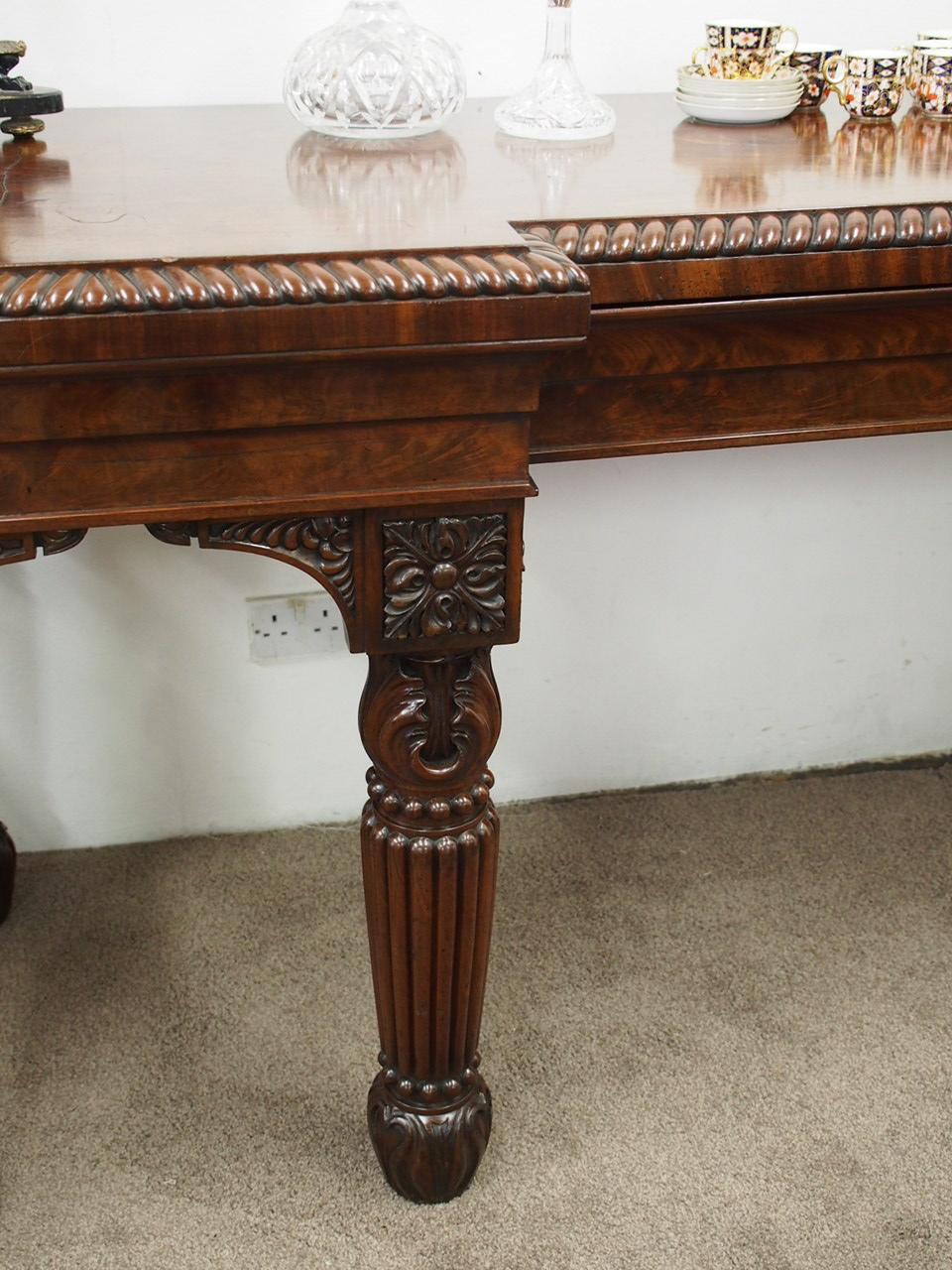 19th Century Regency Mahogany Breakfront Hall Table or Serving Table