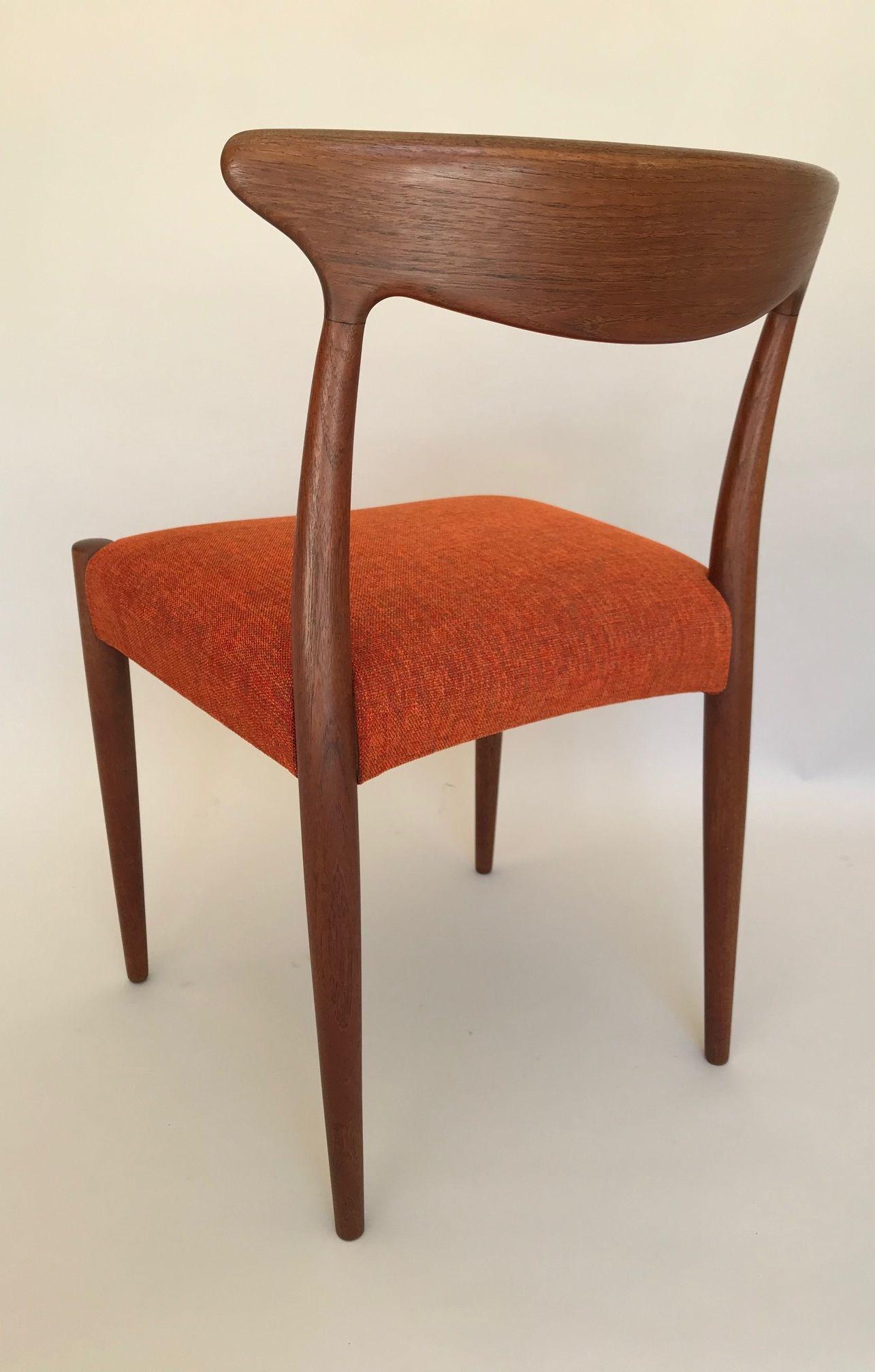 Set of Four Teak Dining Chairs by Arne Hovmand Olsen for Mogens Kold In Good Condition For Sale In Armadale, Victoria