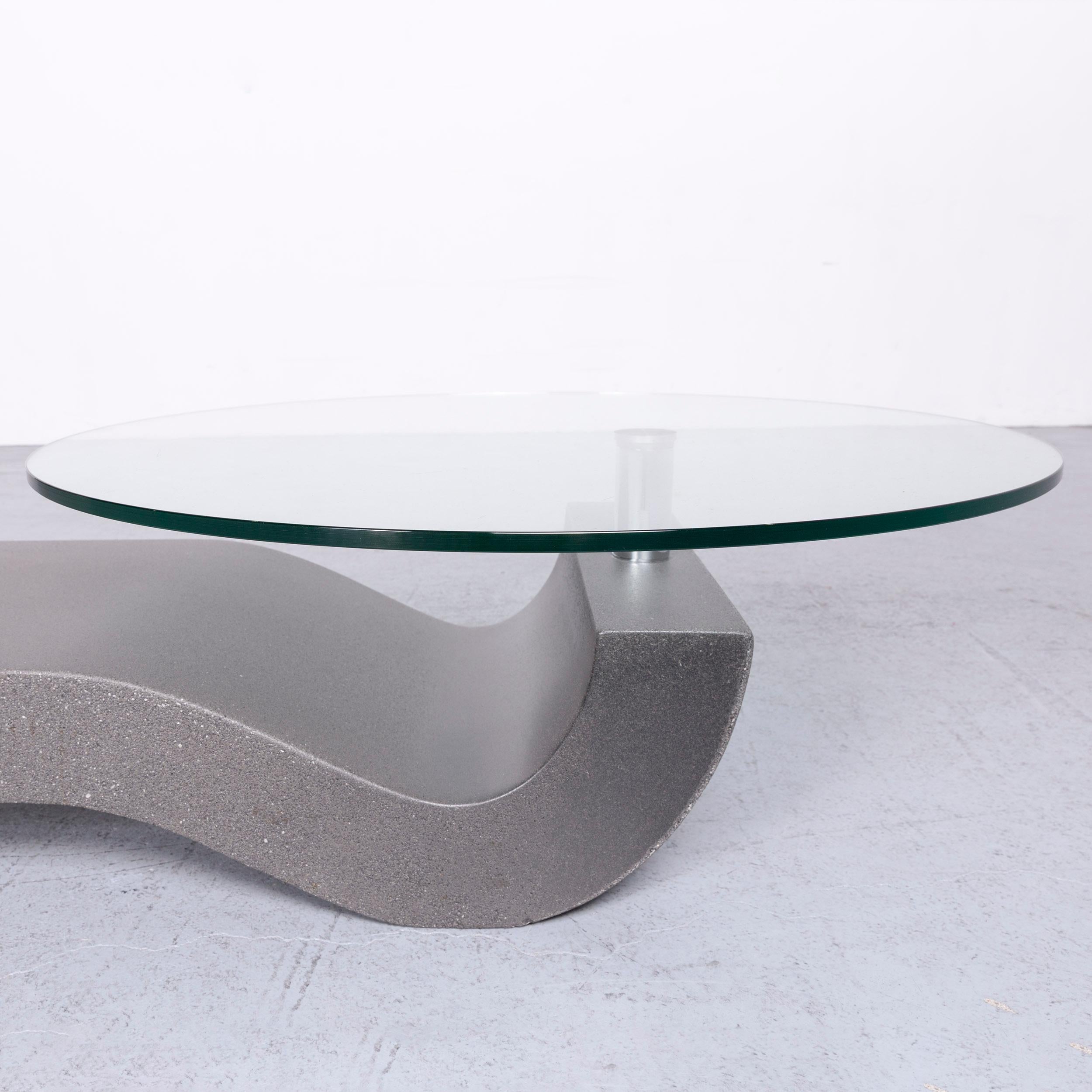 Ronald Schmitt Designer Glass Coffee Table Grey In Good Condition For Sale In Cologne, DE