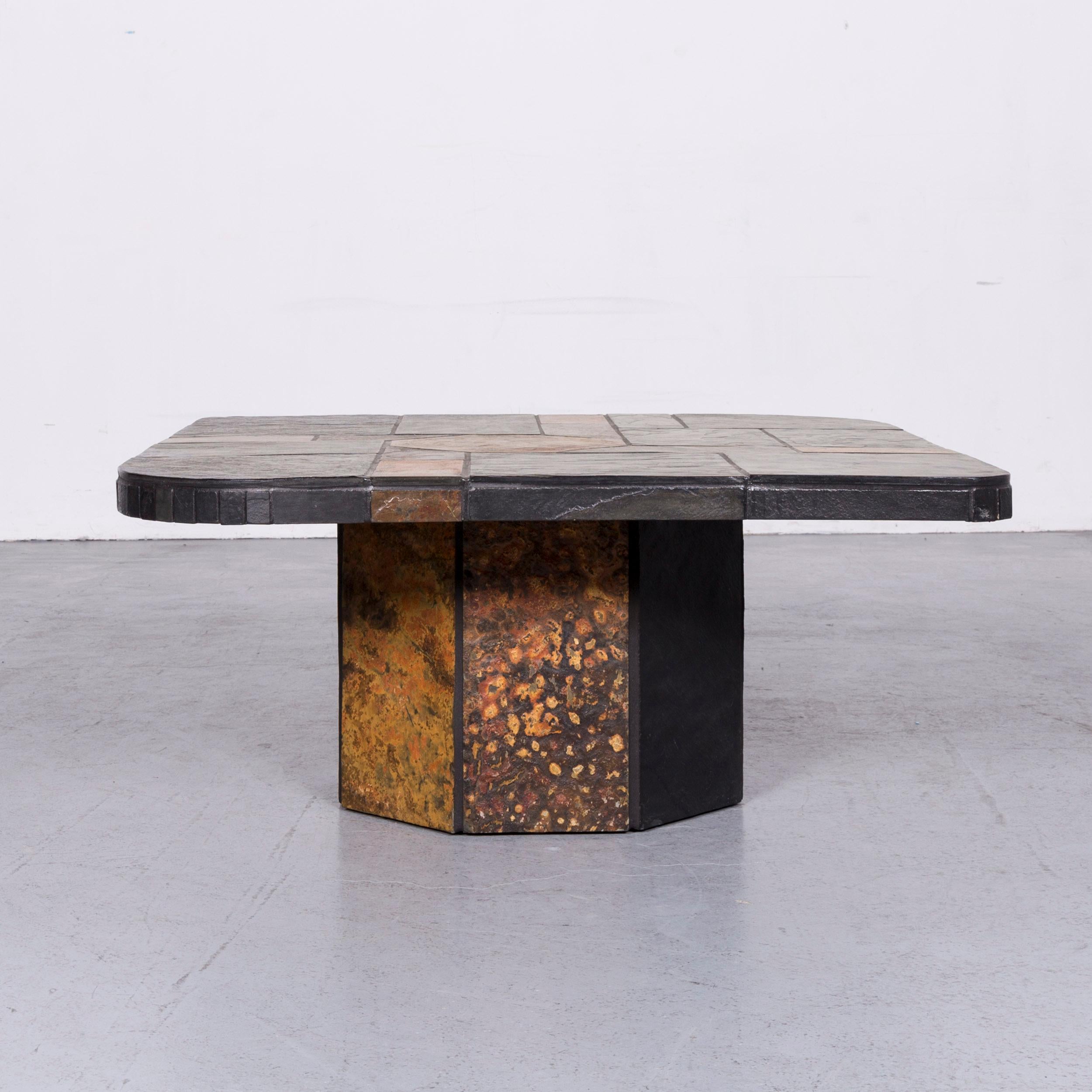Contemporary Designer Table Grey Slate Coffee Table