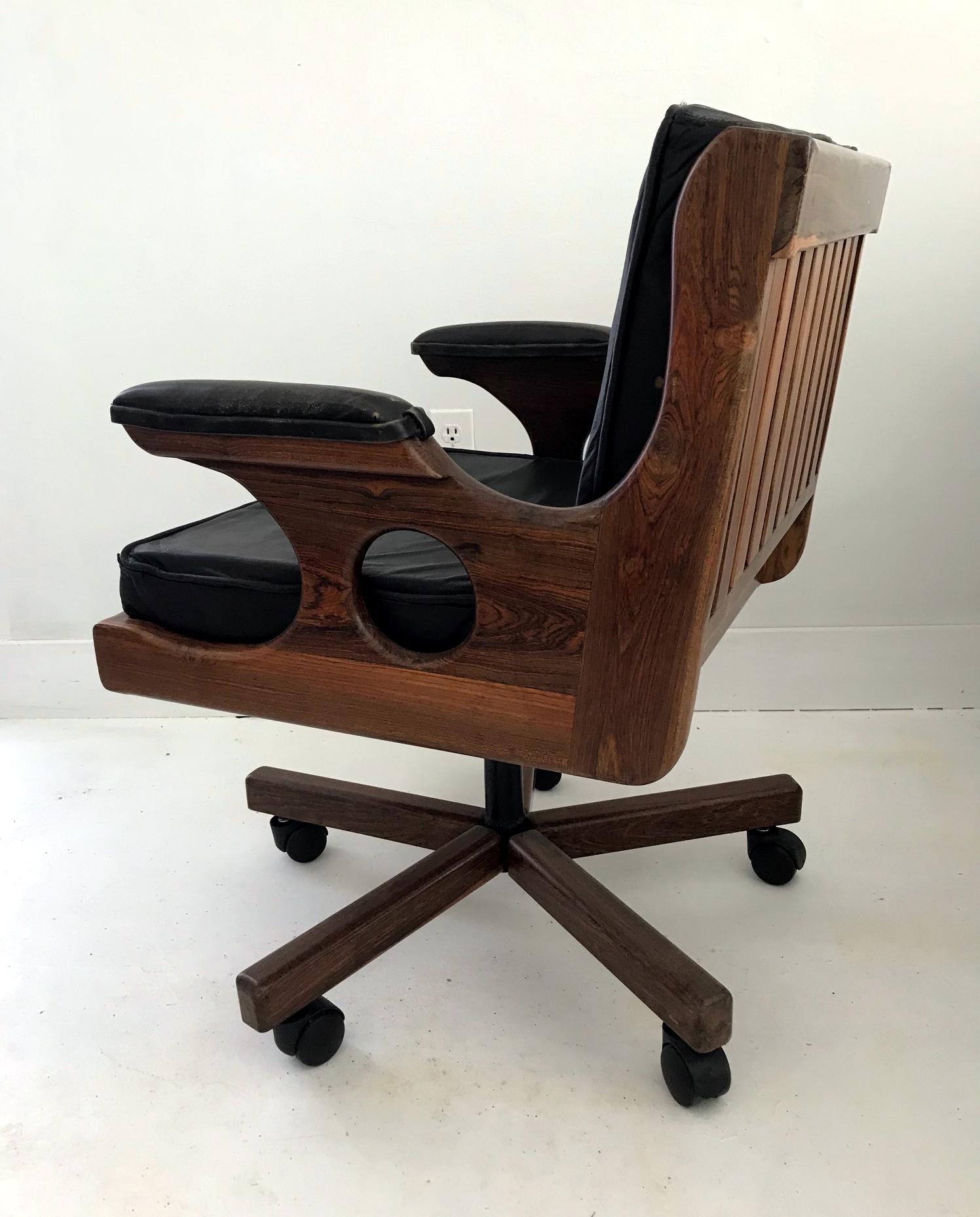 Late 20th Century Desk Chair on Castor Don Shoemaker Mexican Modern