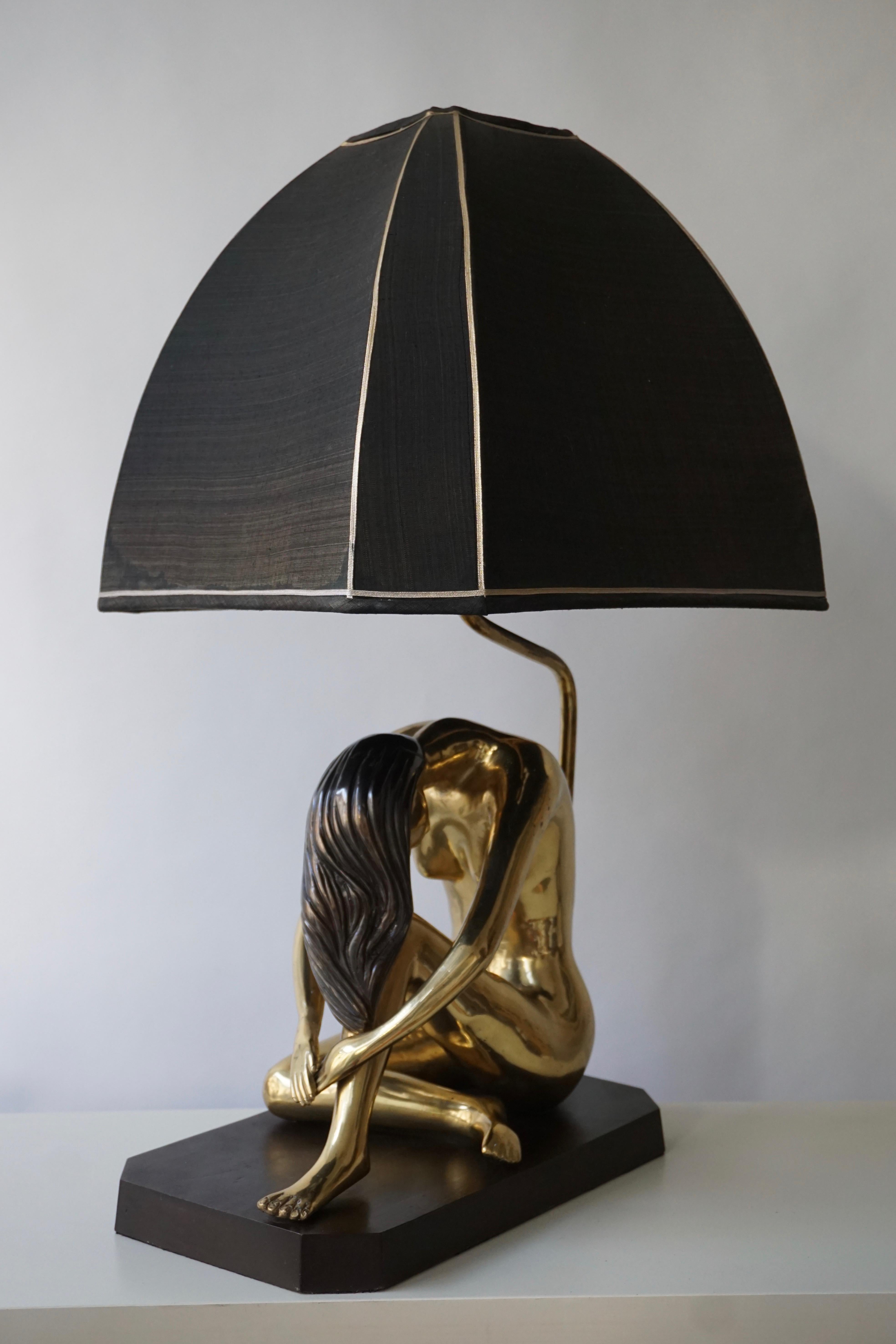 Italian Sculptural Female Nude Lamp
