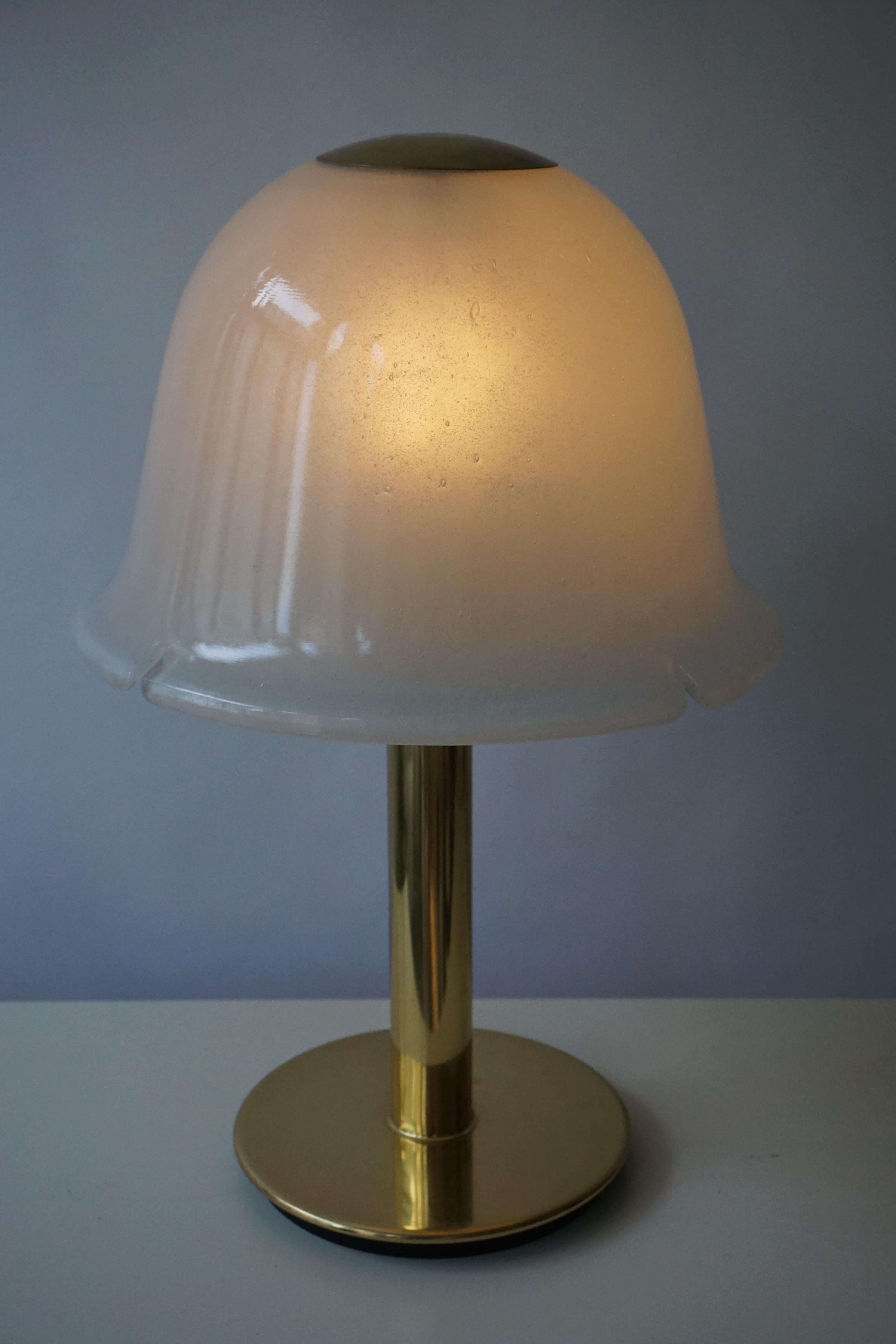 Table Lamp in Murano Glass and Brass In Good Condition For Sale In Antwerp, BE