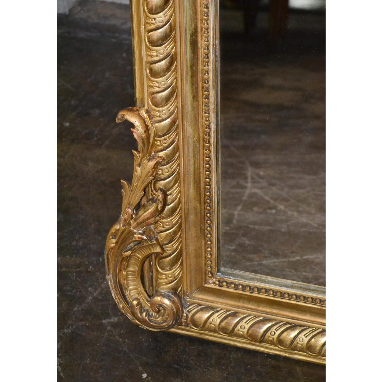 19th Century French Louis XVI Giltwood Mirror 1