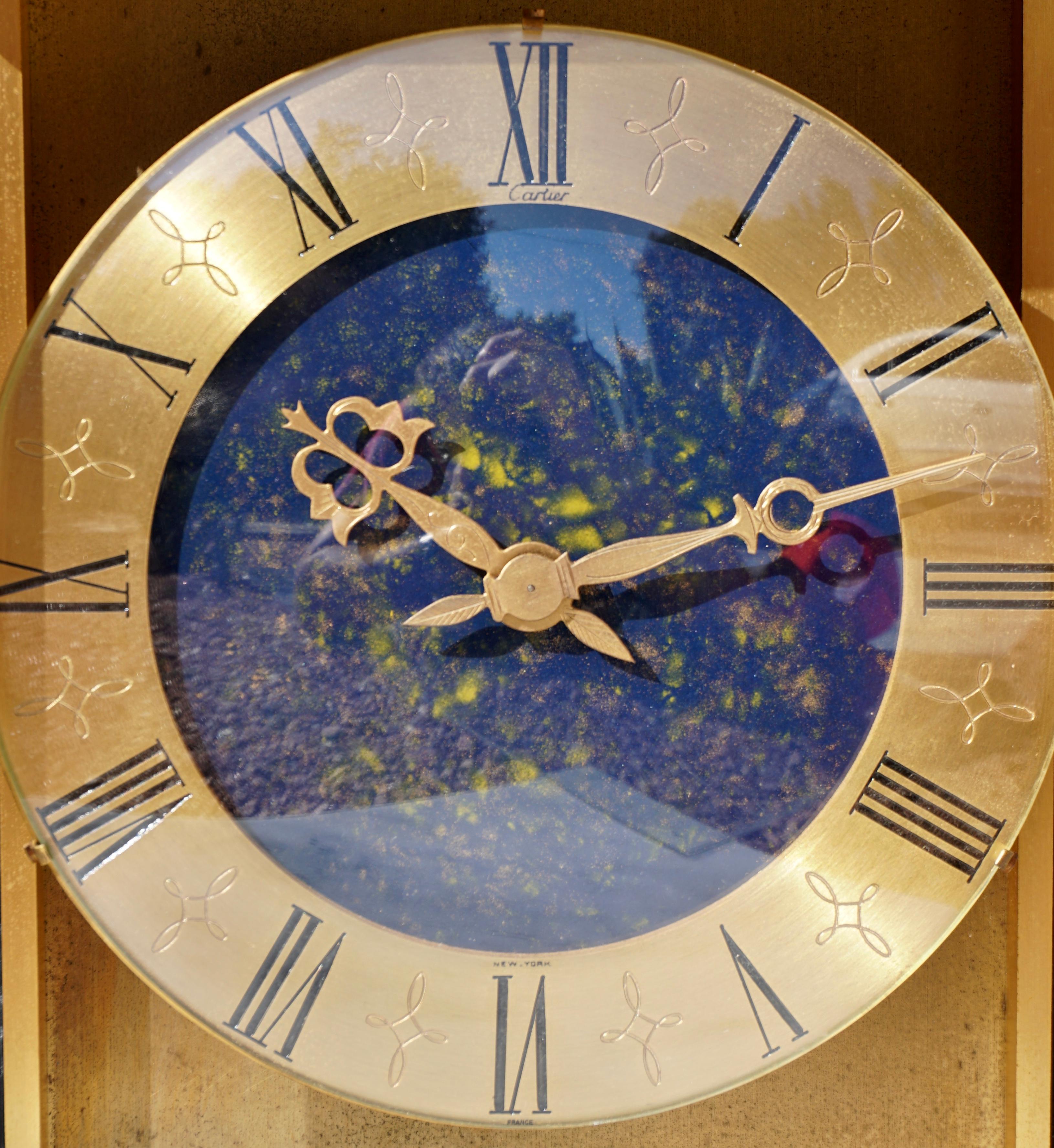 American Rare Large Cartier Mantle Clock