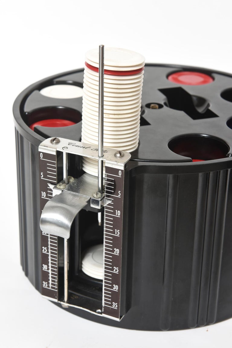 Art Deco Black Bakelite Poker Chip Holder Caddy at 1stDibs