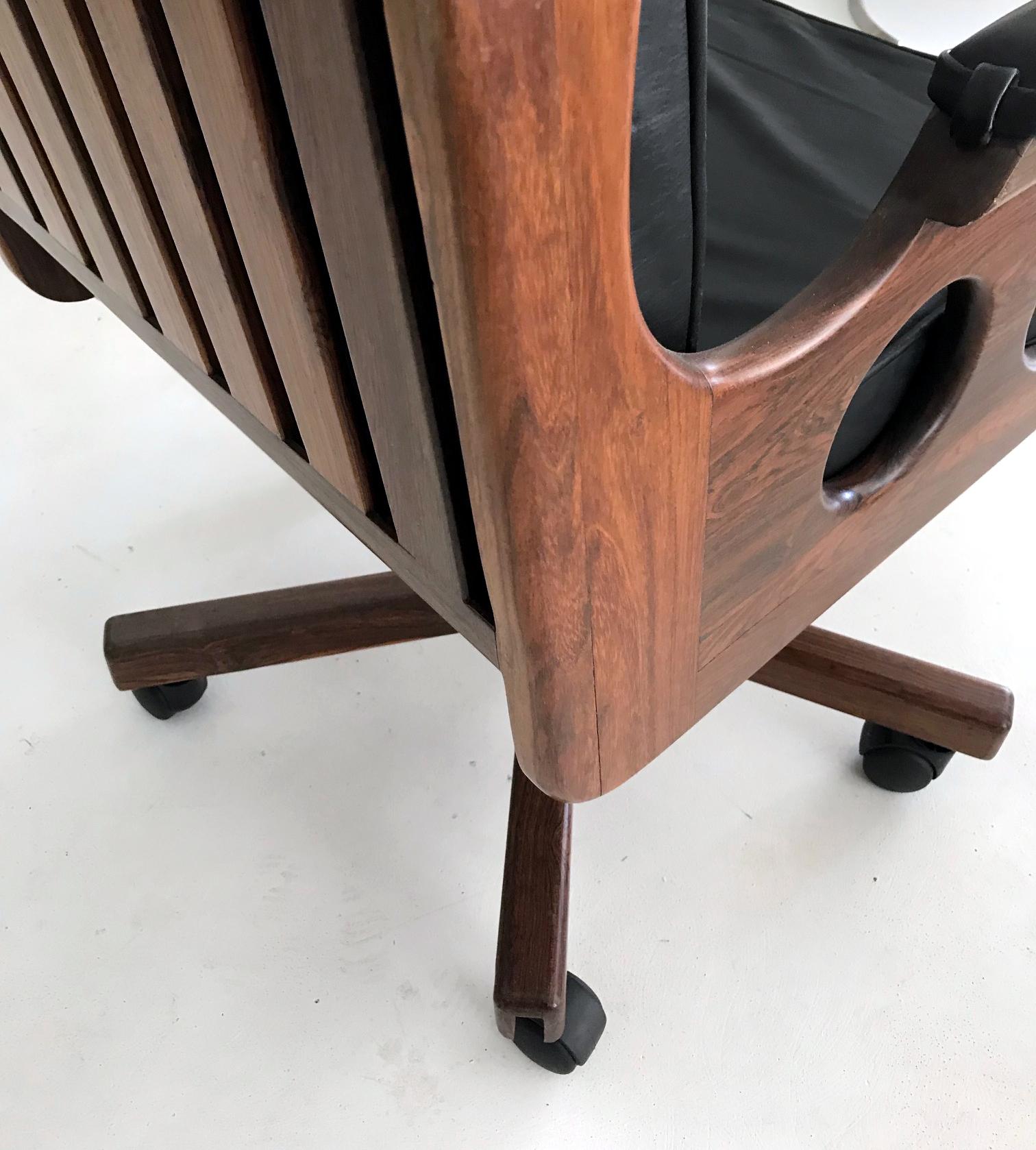 Leather Desk Chair on Castor Don Shoemaker Mexican Modern