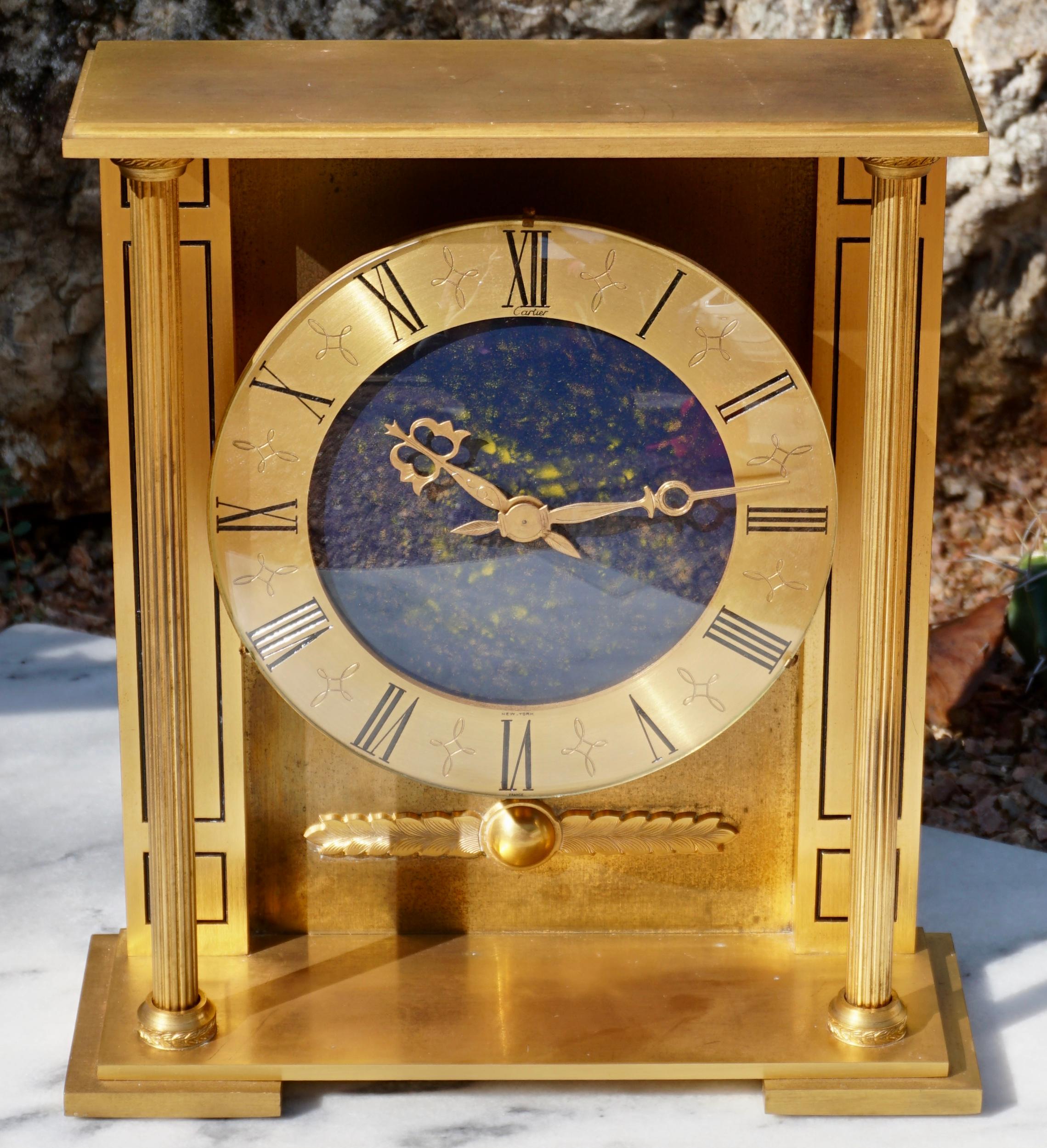 Cast Rare Large Cartier Mantle Clock