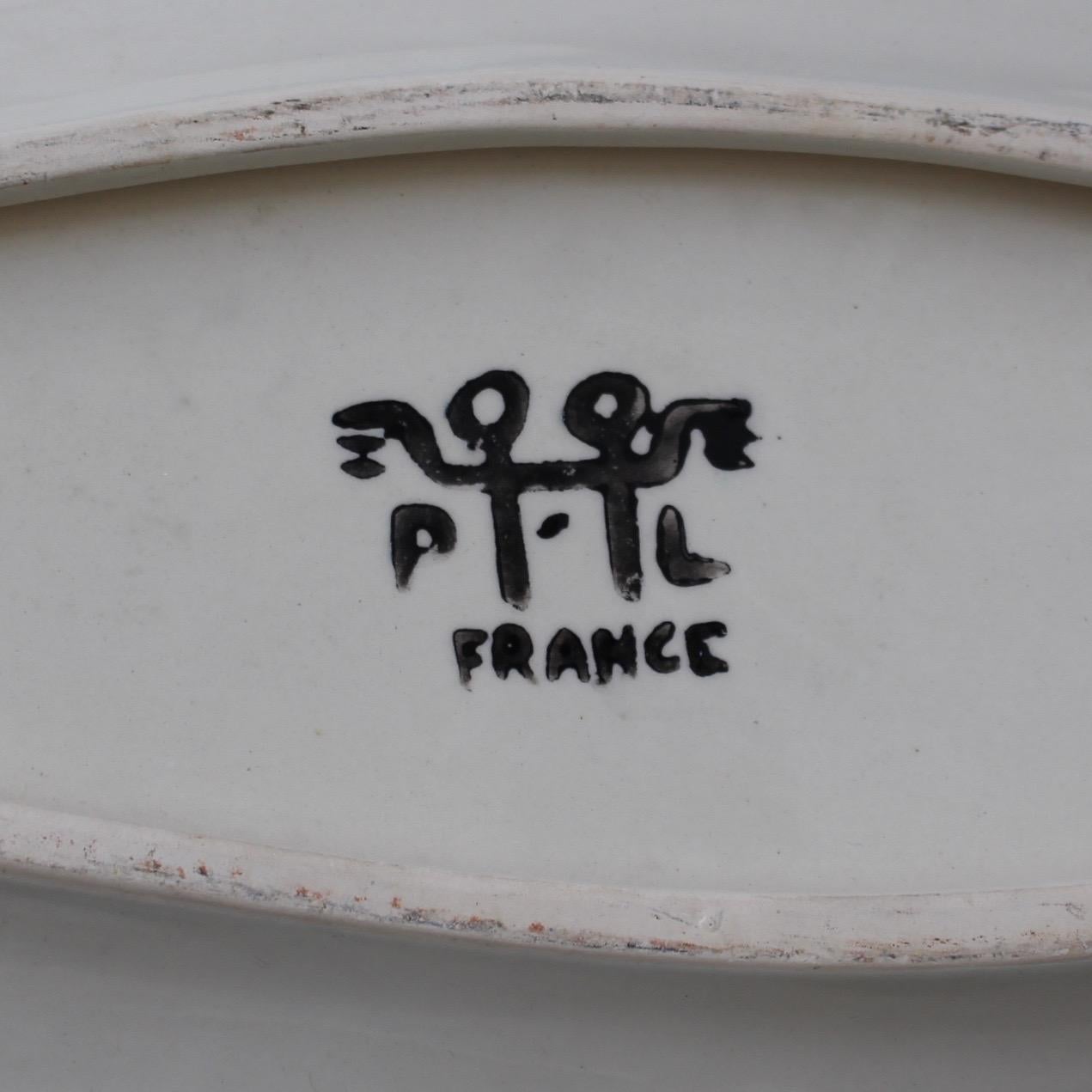 Ceramic Decorative Platter with Fish Motif by Jacques Pouchain, Poët-Laval 1