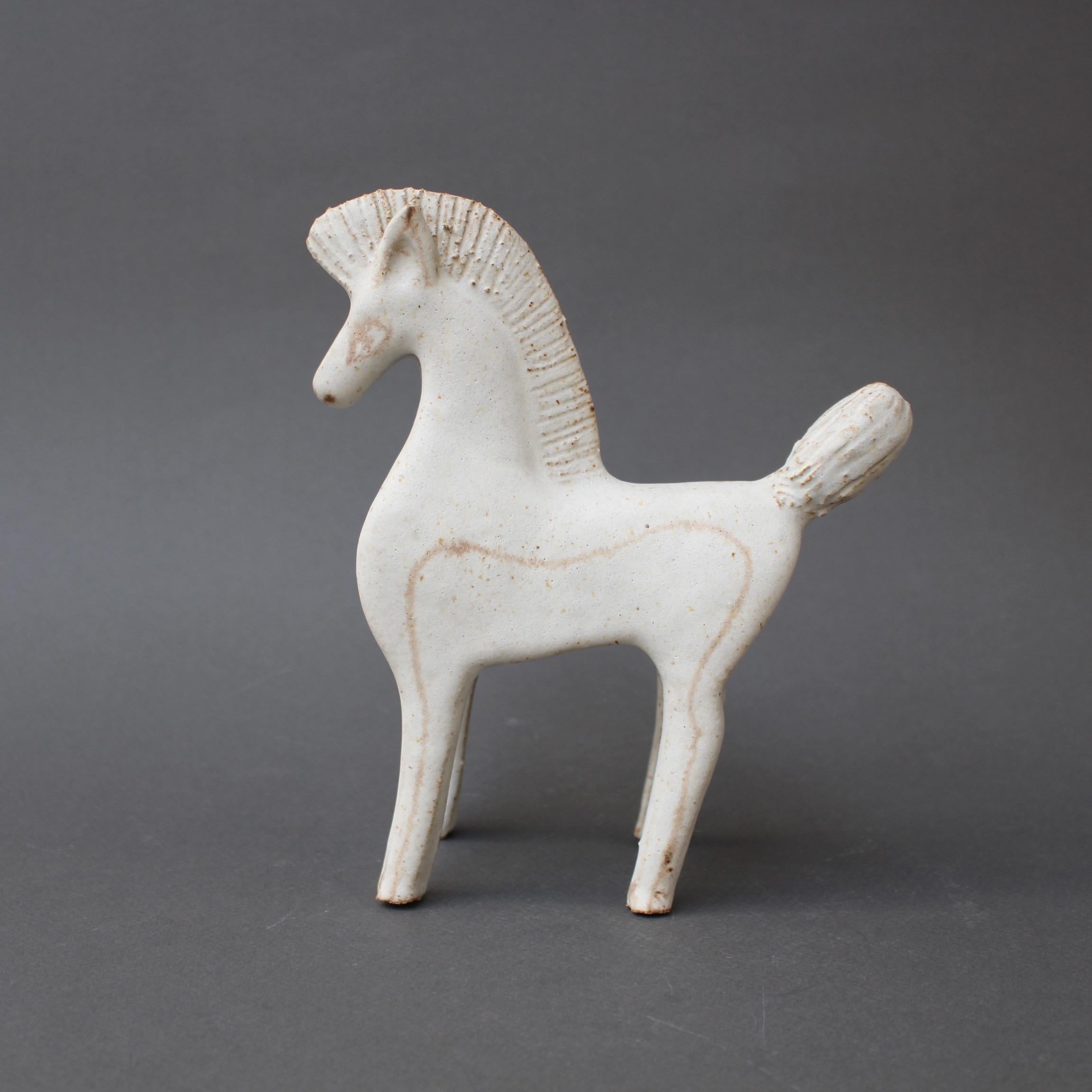 Set of Two Ceramic Horses by Bruno Gambone, Italy, circa 1970s 1