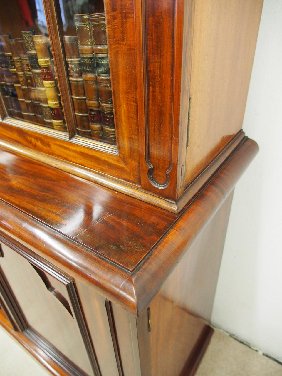 Gothic Style Mahogany Cabinet Bookcase For Sale 2