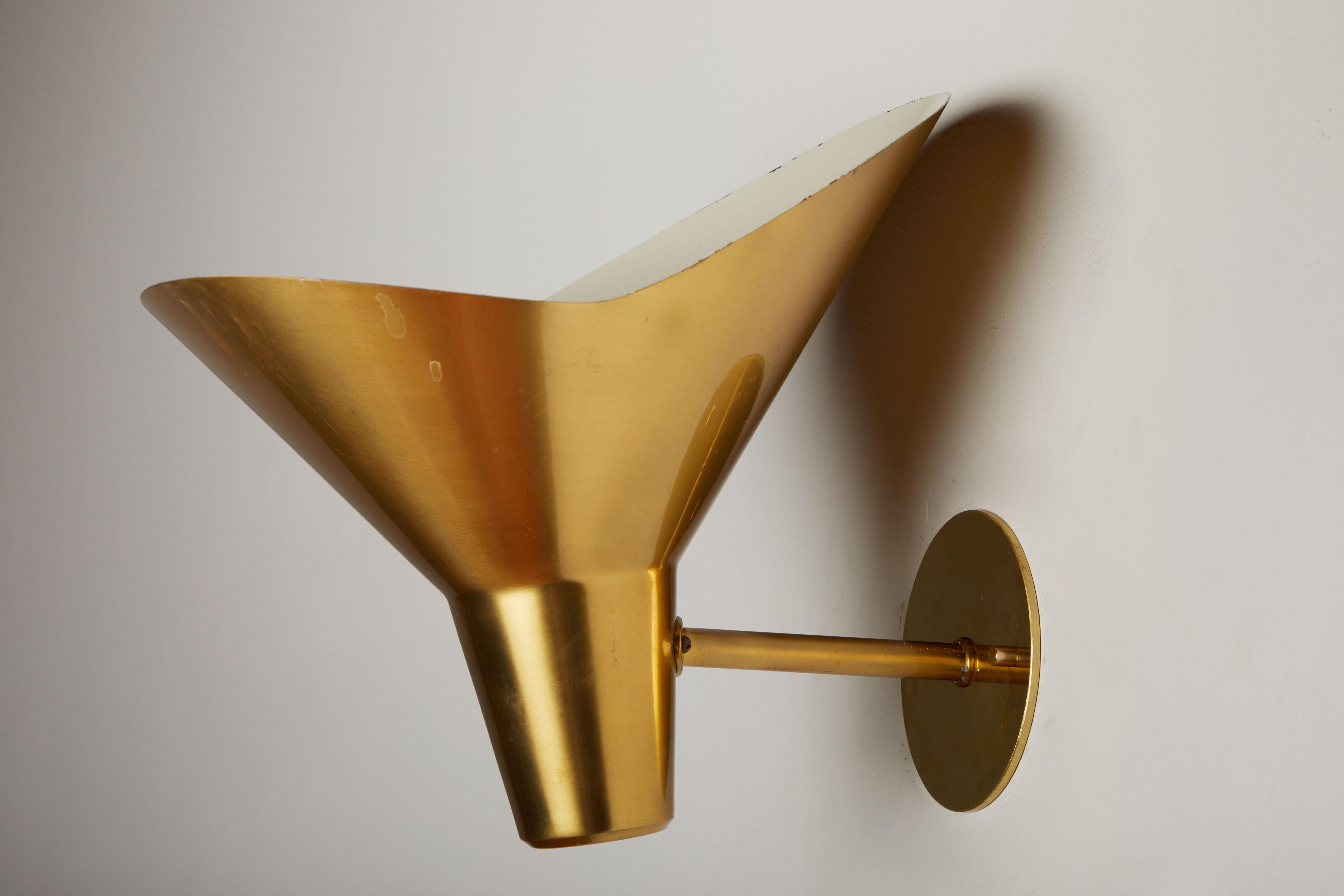 Mid-20th Century Pair of Brass Sconces by Hans Bergström for Ateljé Lyktan