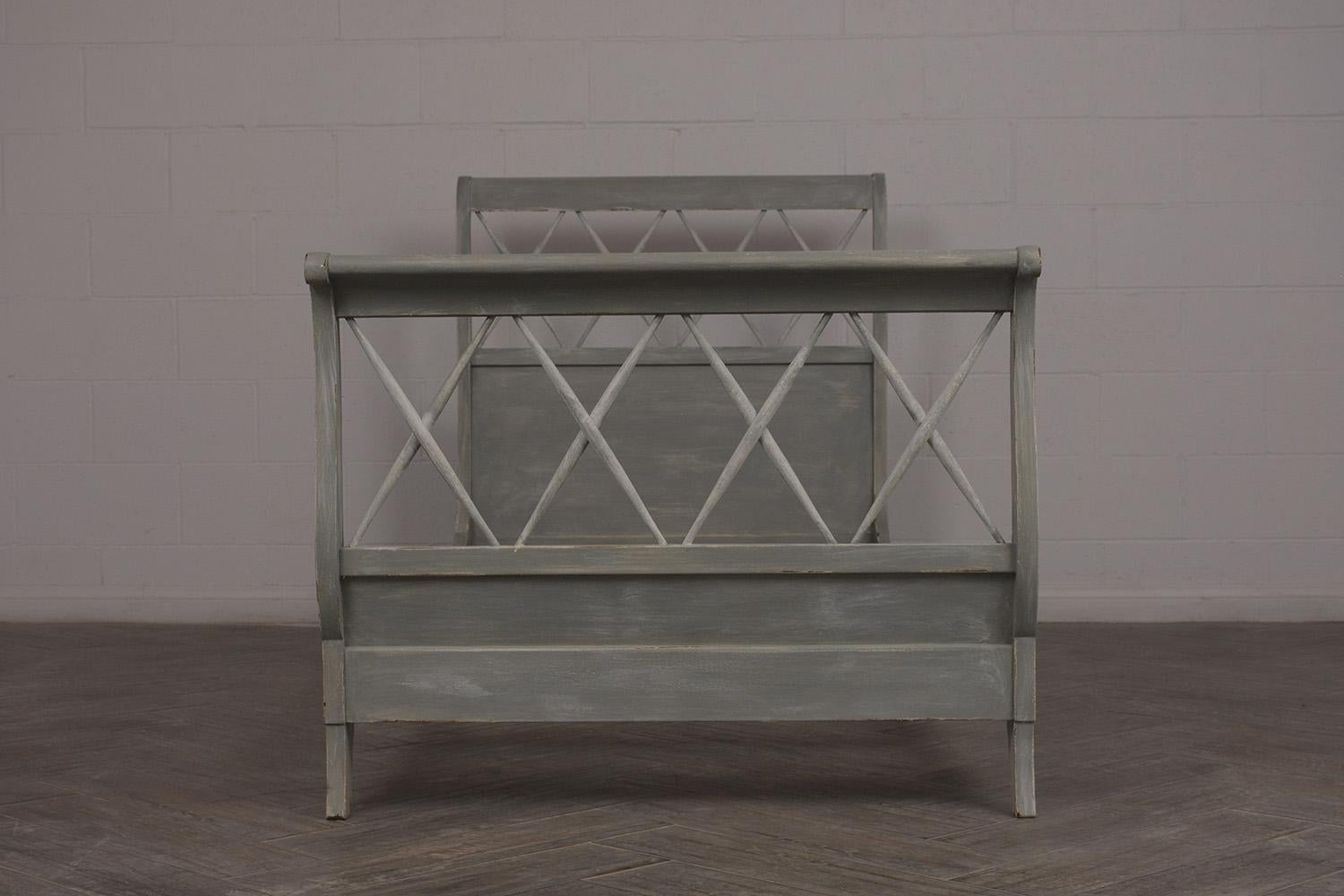 Pair of Newly Painted French Empire-Style Bed Frames 1