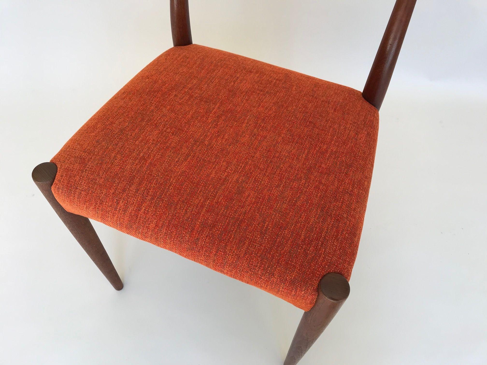 Set of Four Teak Dining Chairs by Arne Hovmand Olsen for Mogens Kold For Sale 2