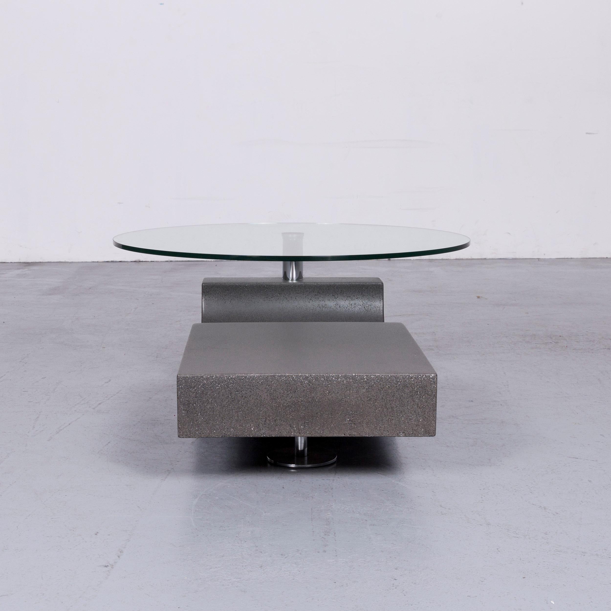 Ronald Schmitt Designer Glass Coffee Table Grey For Sale 2