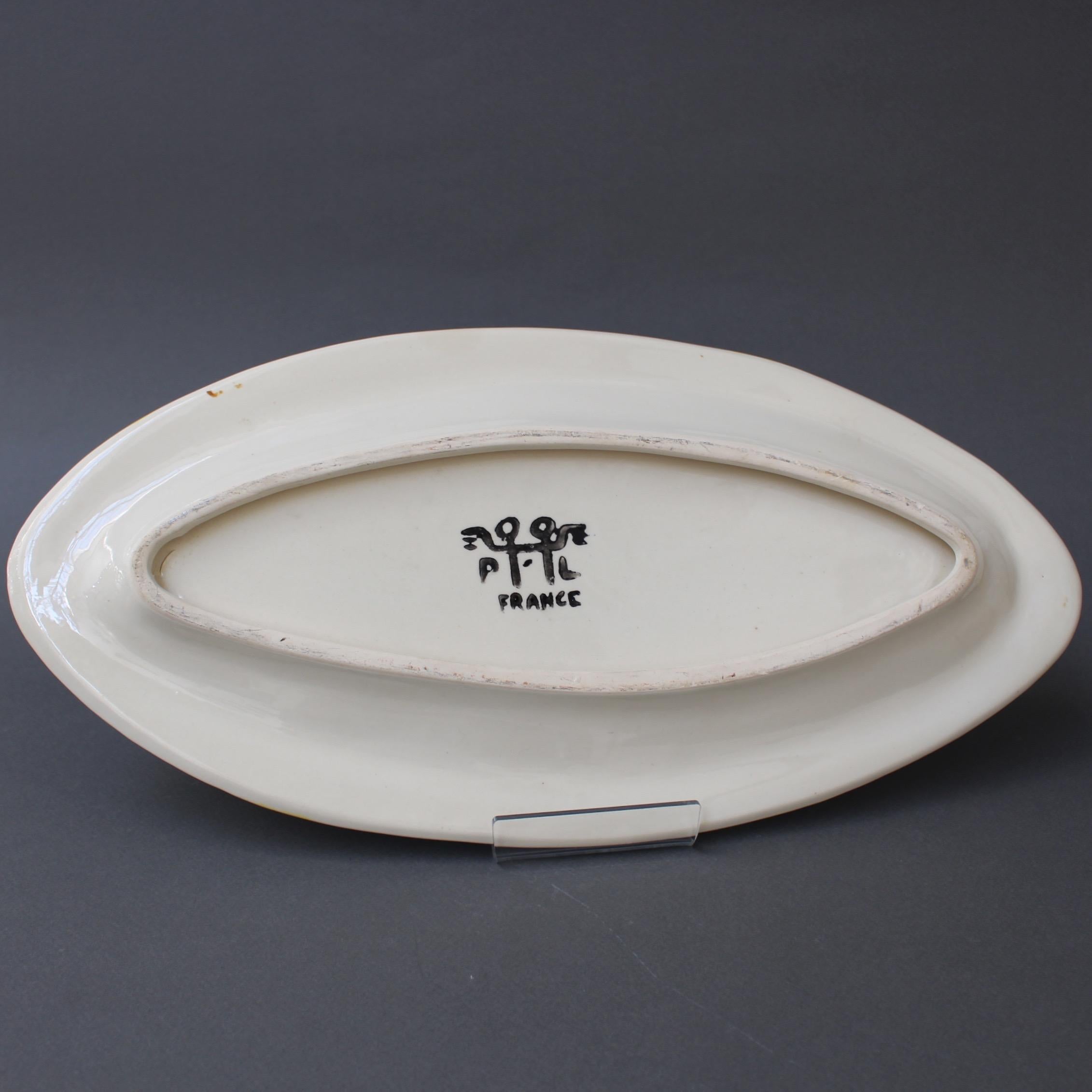 Ceramic Decorative Platter with Fish Motif by Jacques Pouchain, Poët-Laval 2