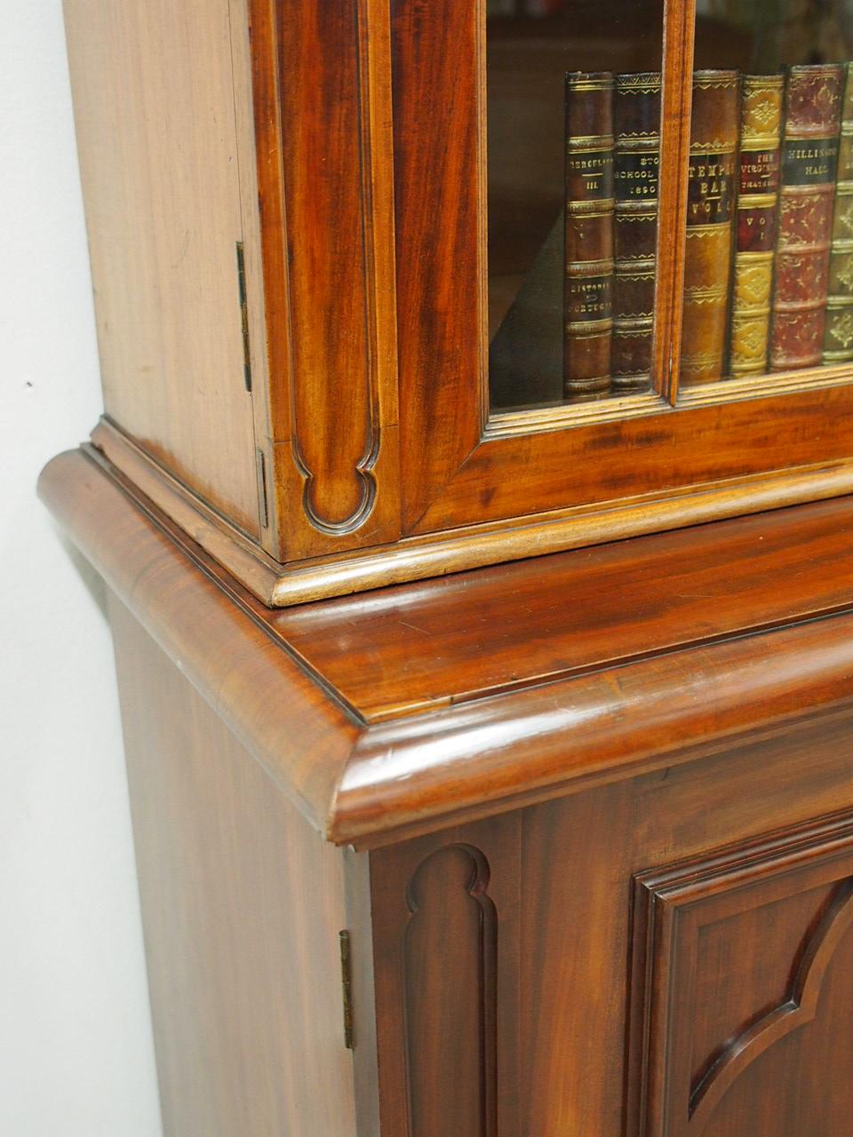 Gothic Style Mahogany Cabinet Bookcase For Sale 3
