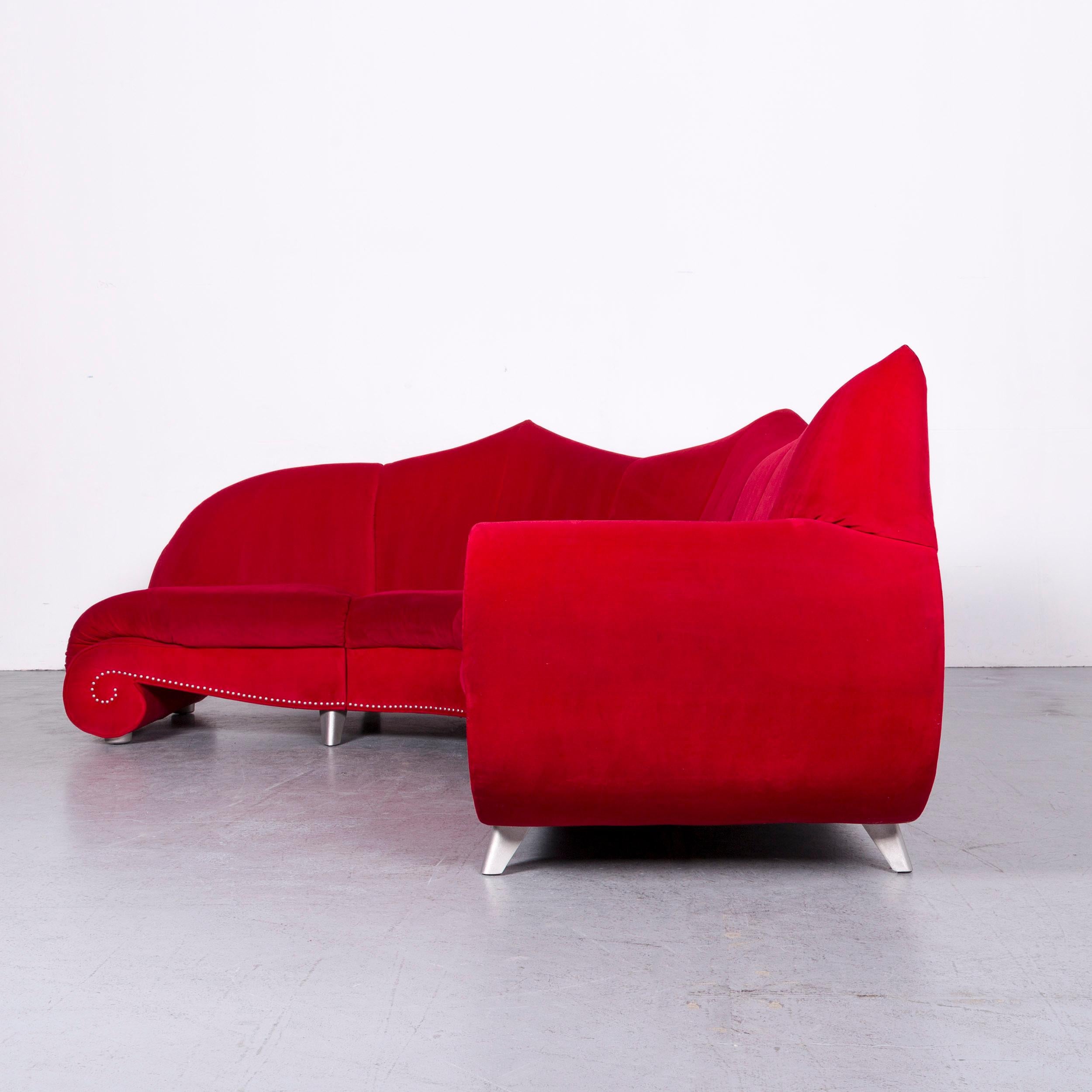 Leather Bretz Gaudi Designer Velvet Sofa Red Corner Couch For Sale