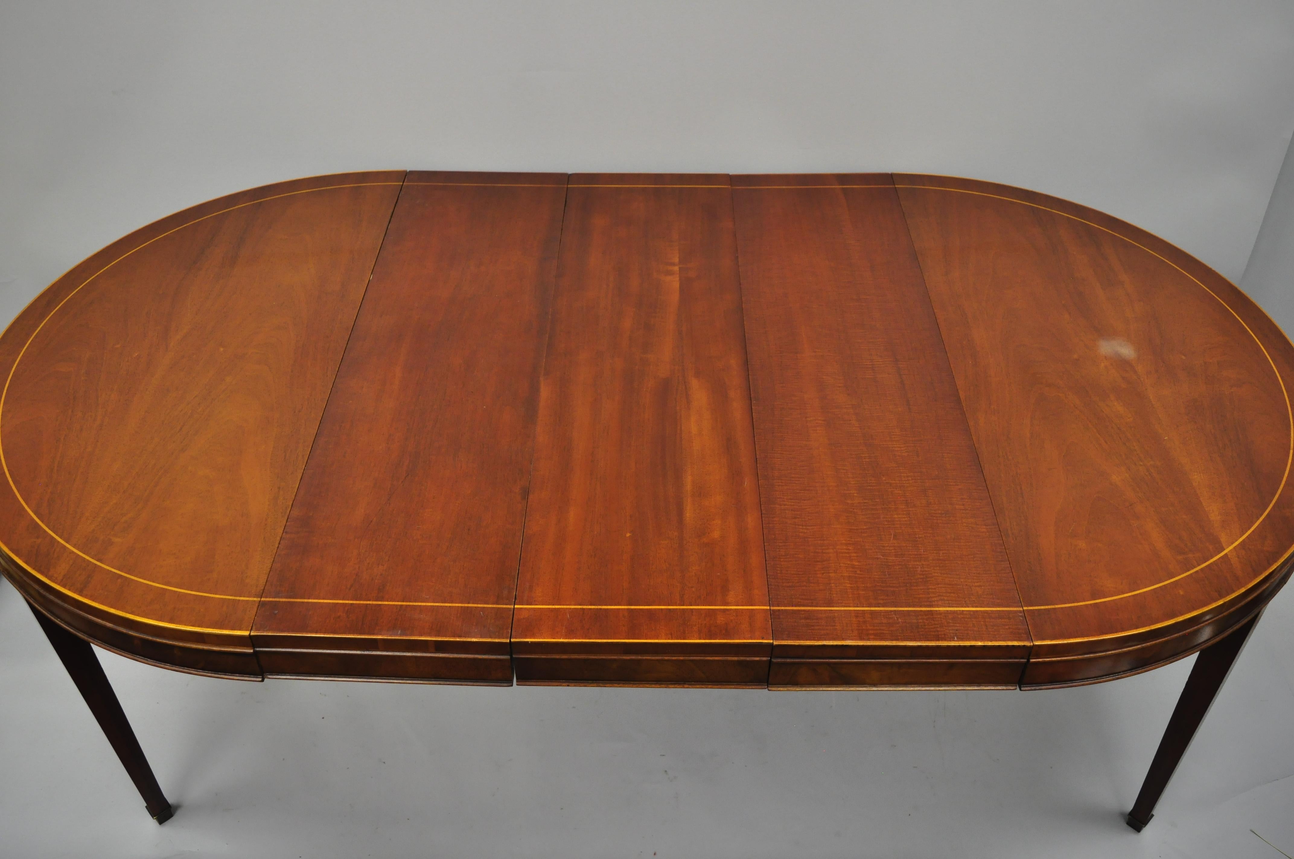 Drexel Wallace Nutting Round Flame Mahogany Inlaid Dining Room Table 3
