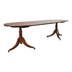 Extending Dining Table, Regency Revival, English, Mahogany, Seats Ten