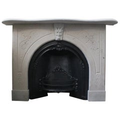 Reclaimed Mid-19th Century Stone Fireplace Surround
